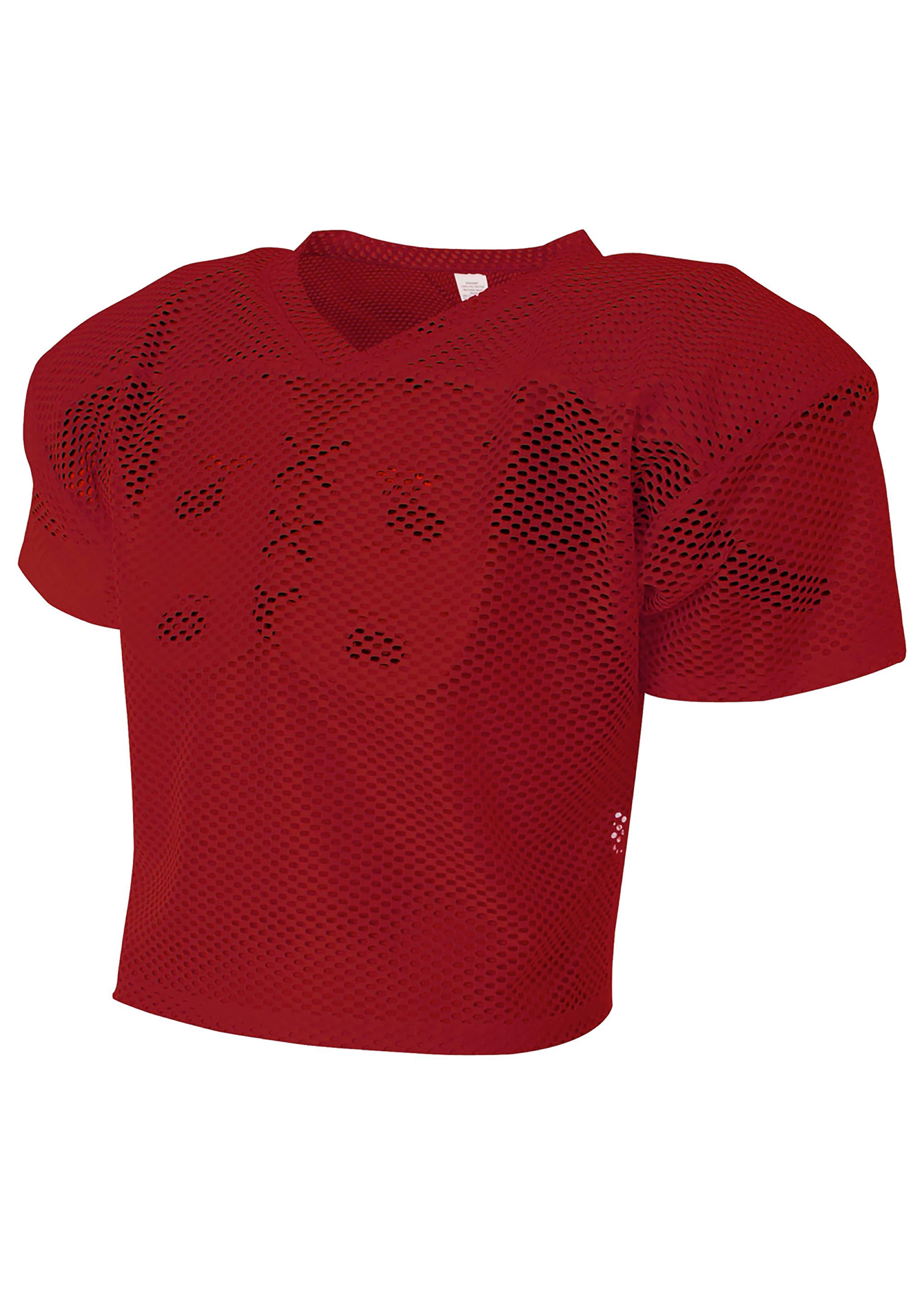 A4 Large Porthole Practice Jersey - CARDINAL - front