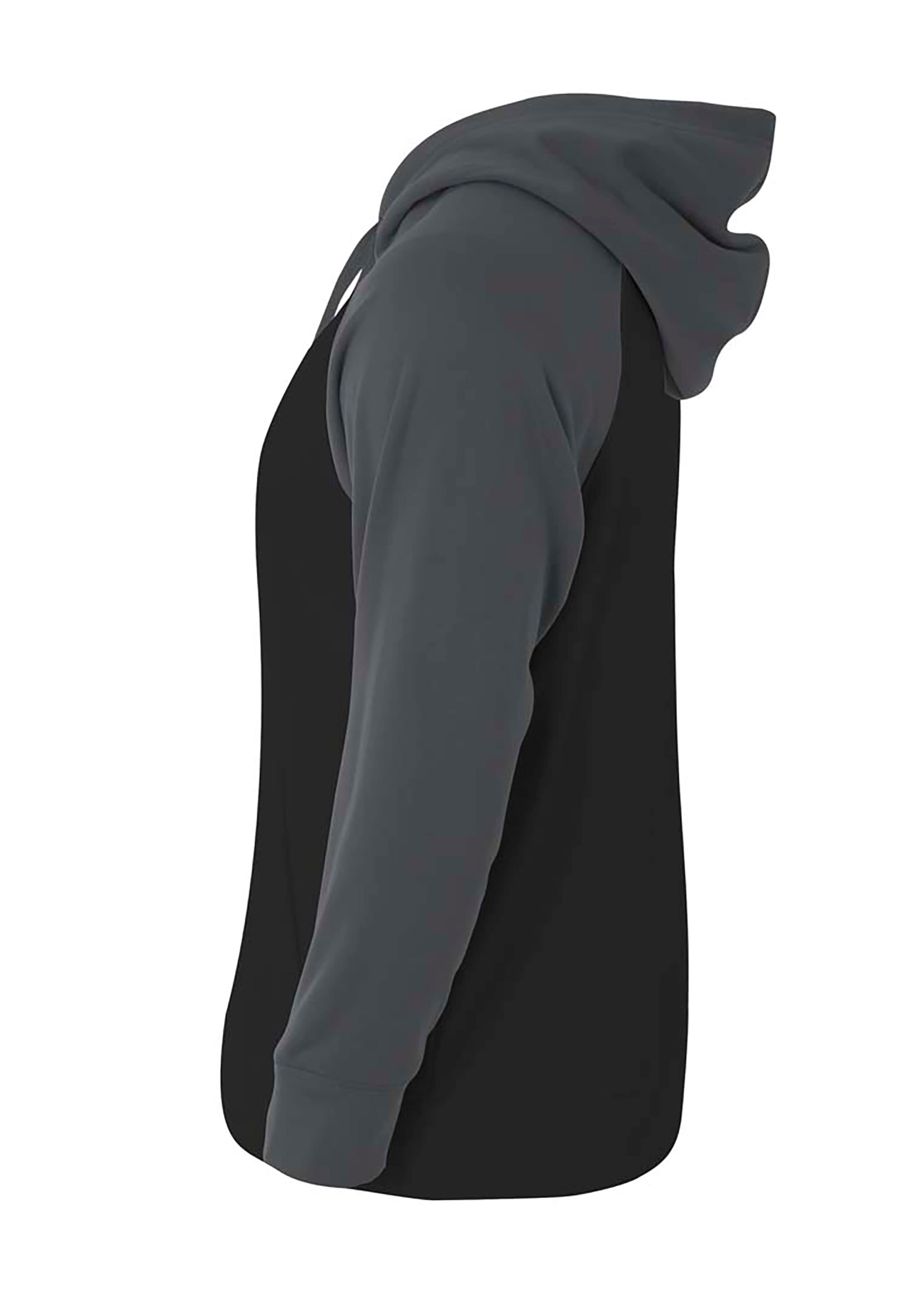 A4 Color Block Tech Fleece Hoodie - BLACK/GRAPHITE - side
