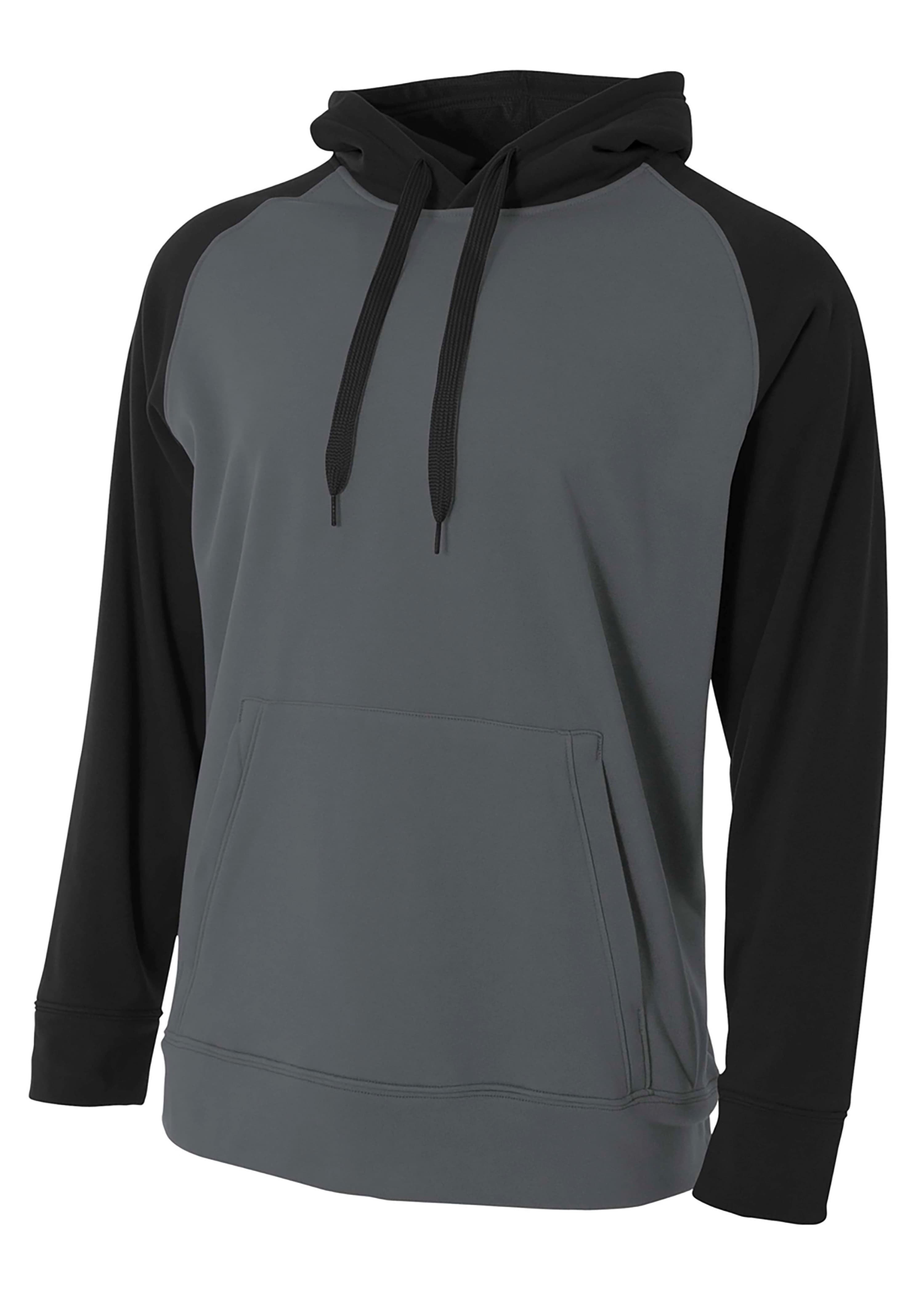 A4 Color Block Tech Fleece Hoodie - GRAPHITE/BLACK - front