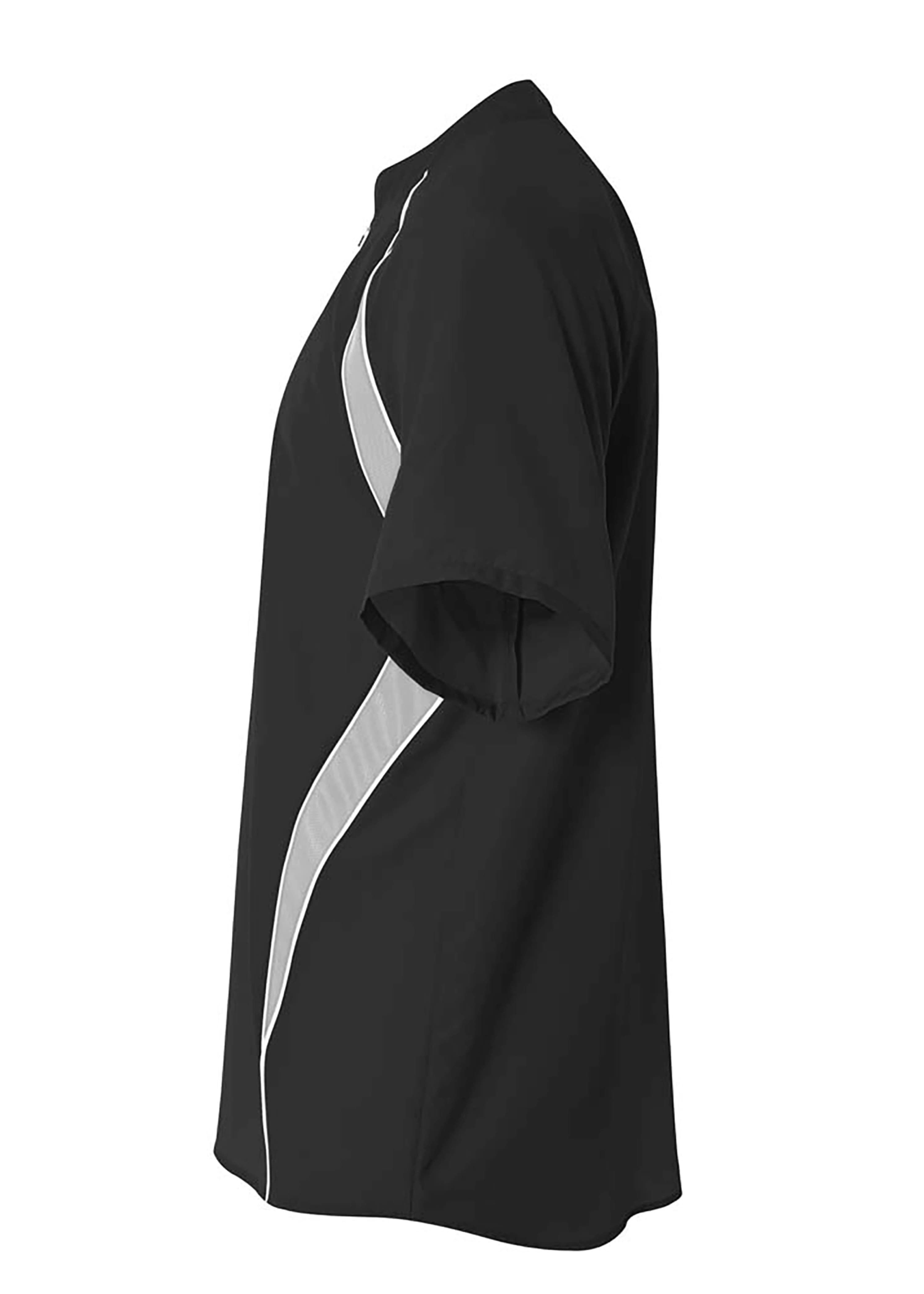 A4 Batting Jacket - BLACK - side