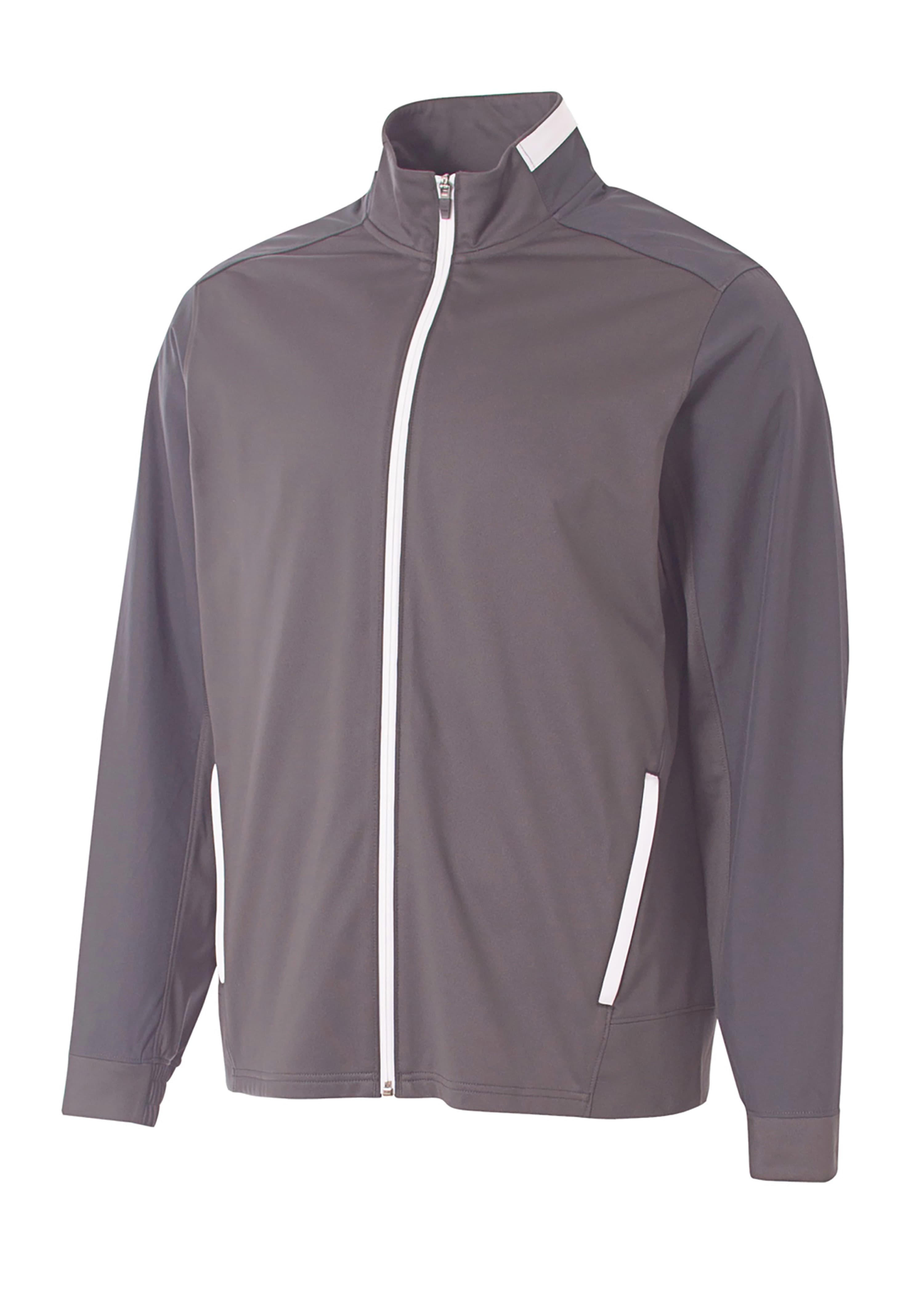 A4 League Full Zip Jacket - GRAPHITE/WHITE - front