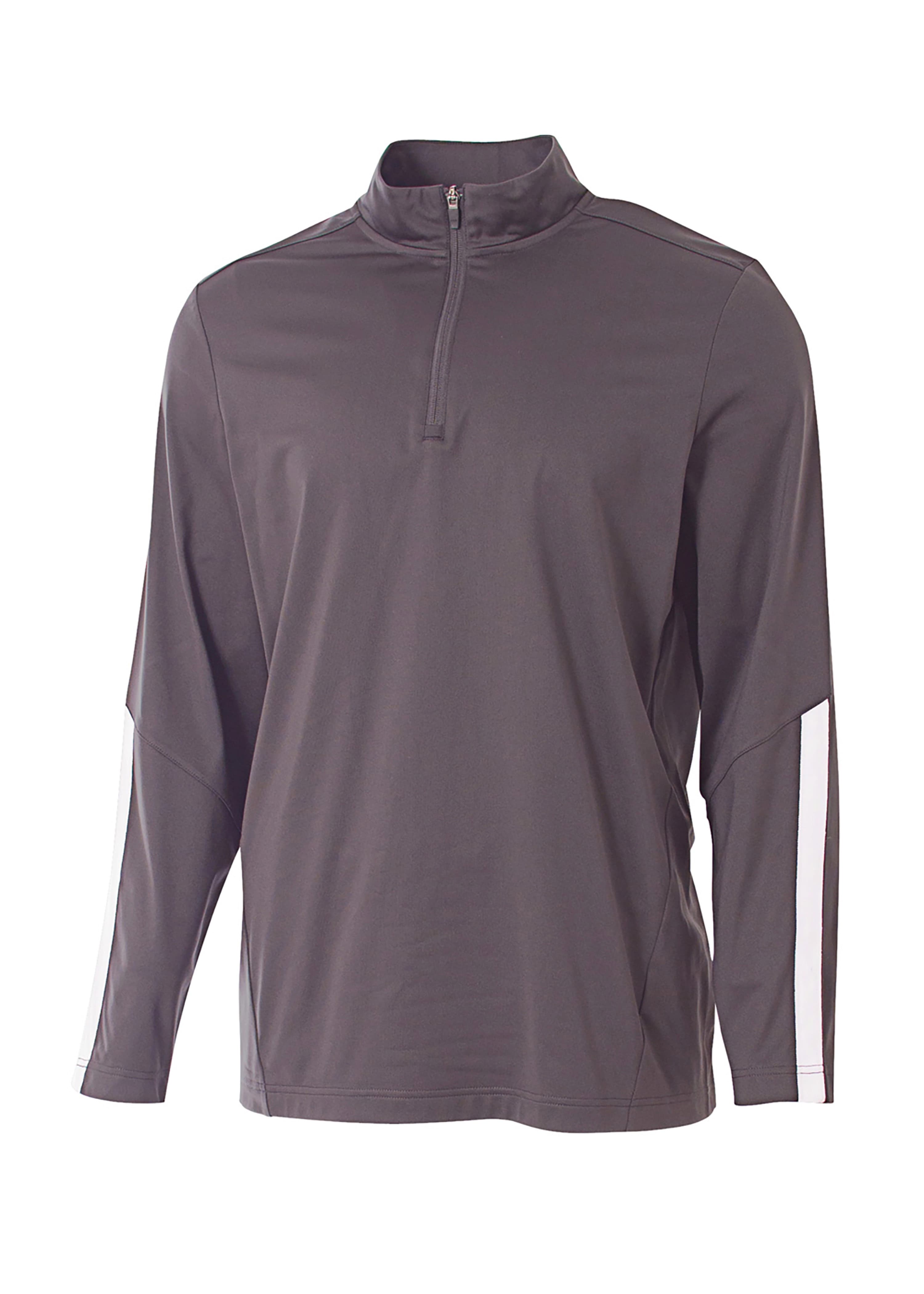 A4 League 1/4 Zip Jacket - GRAPHITE/WHITE - front