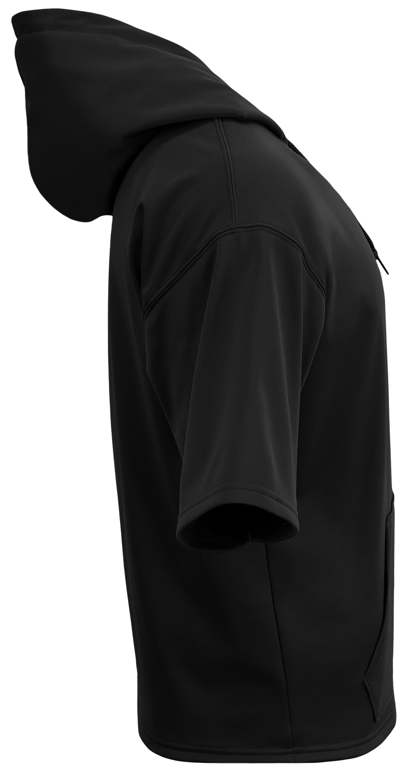 A4 Sprint Short Sleeve Fleece Hoodie - BLACK - side