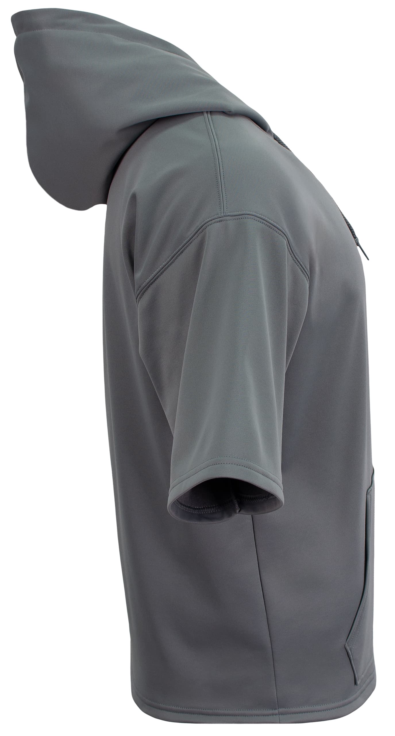 A4 Sprint Short Sleeve Fleece Hoodie - GRAPHITE - side