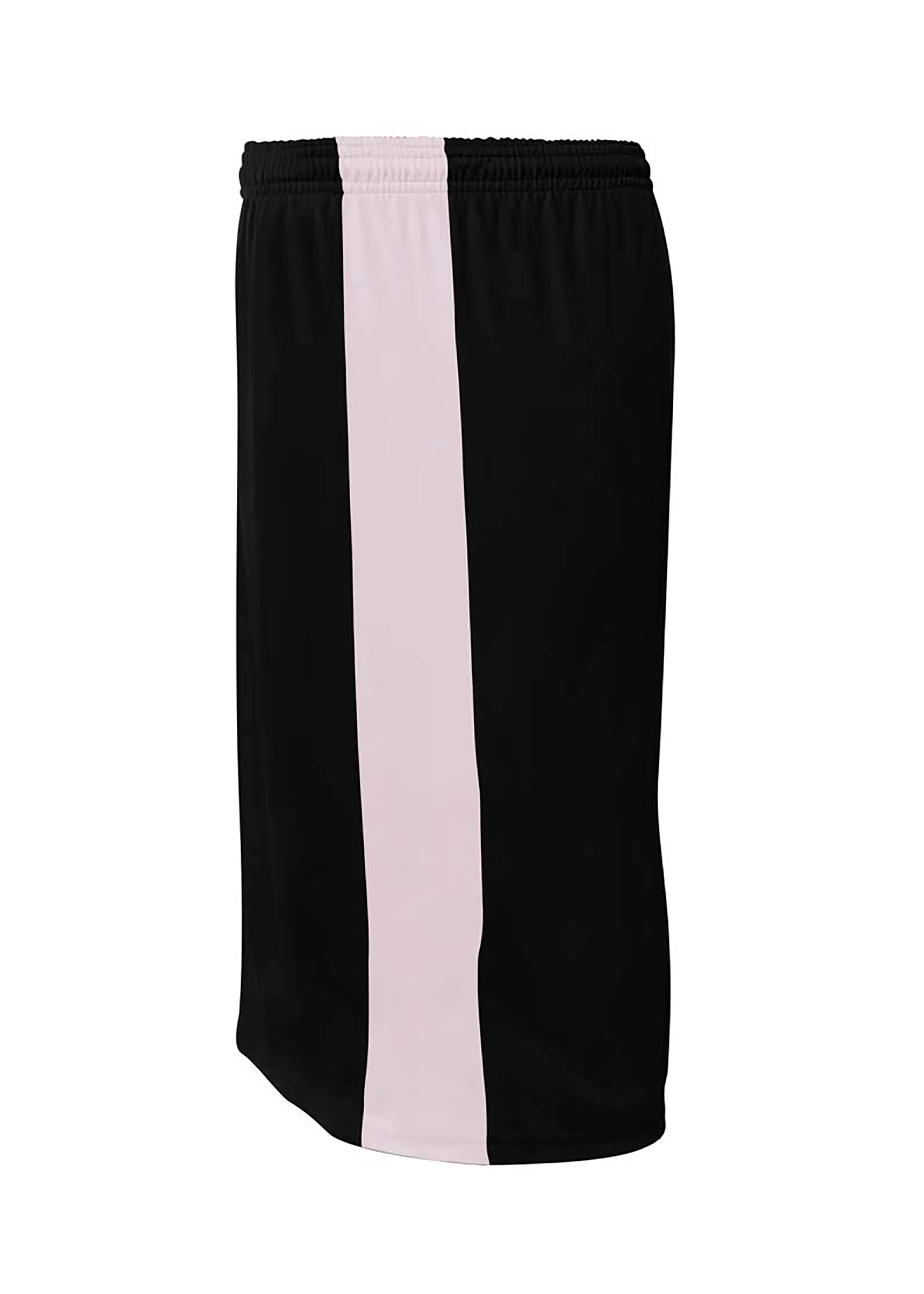 A4 Reversible Moisture Management 10" Short - BLACK/WHITE - side