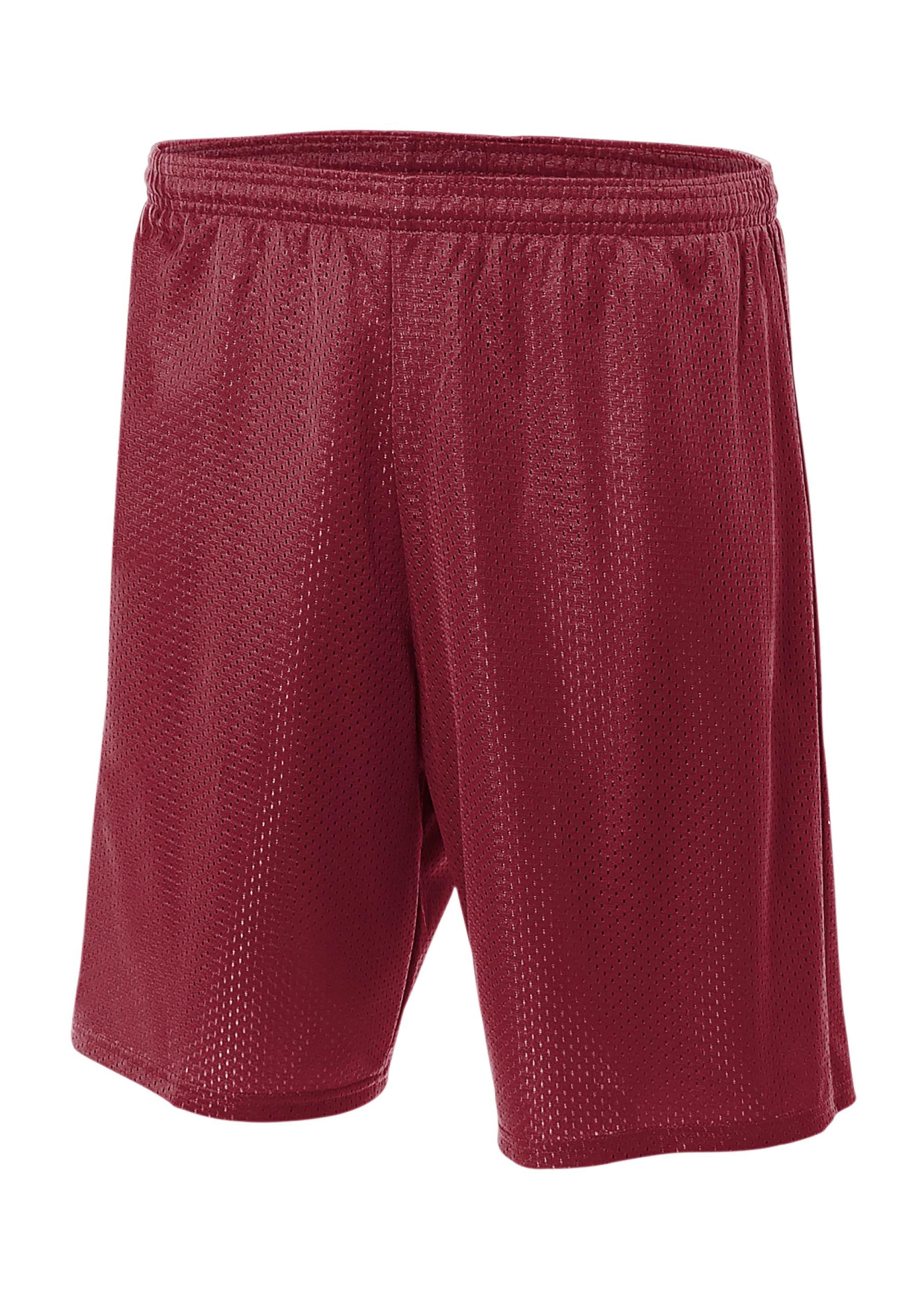 A4 Lined Tricot Mesh Shorts - CARDINAL - front