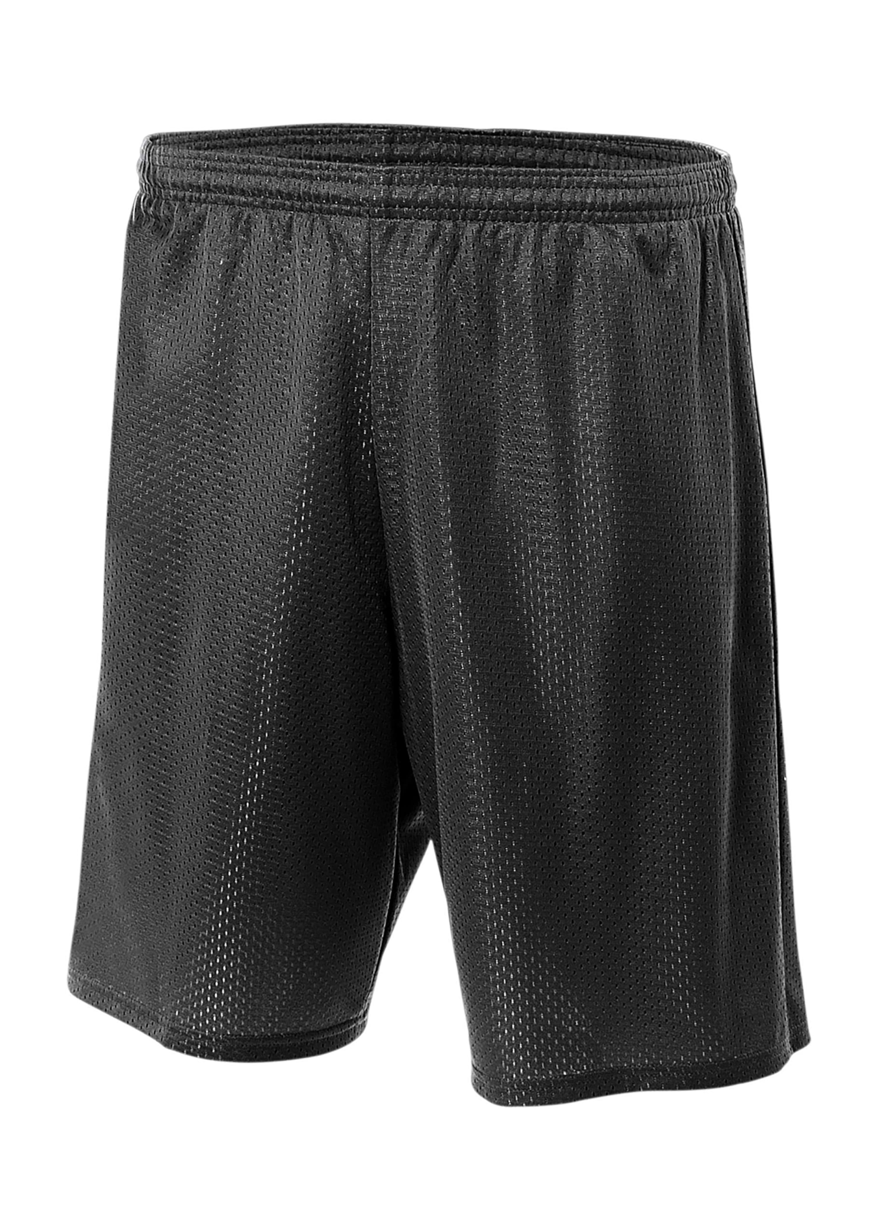 A4 Sprint 5" Lined Tricot Mesh Shorts - BLACK - front