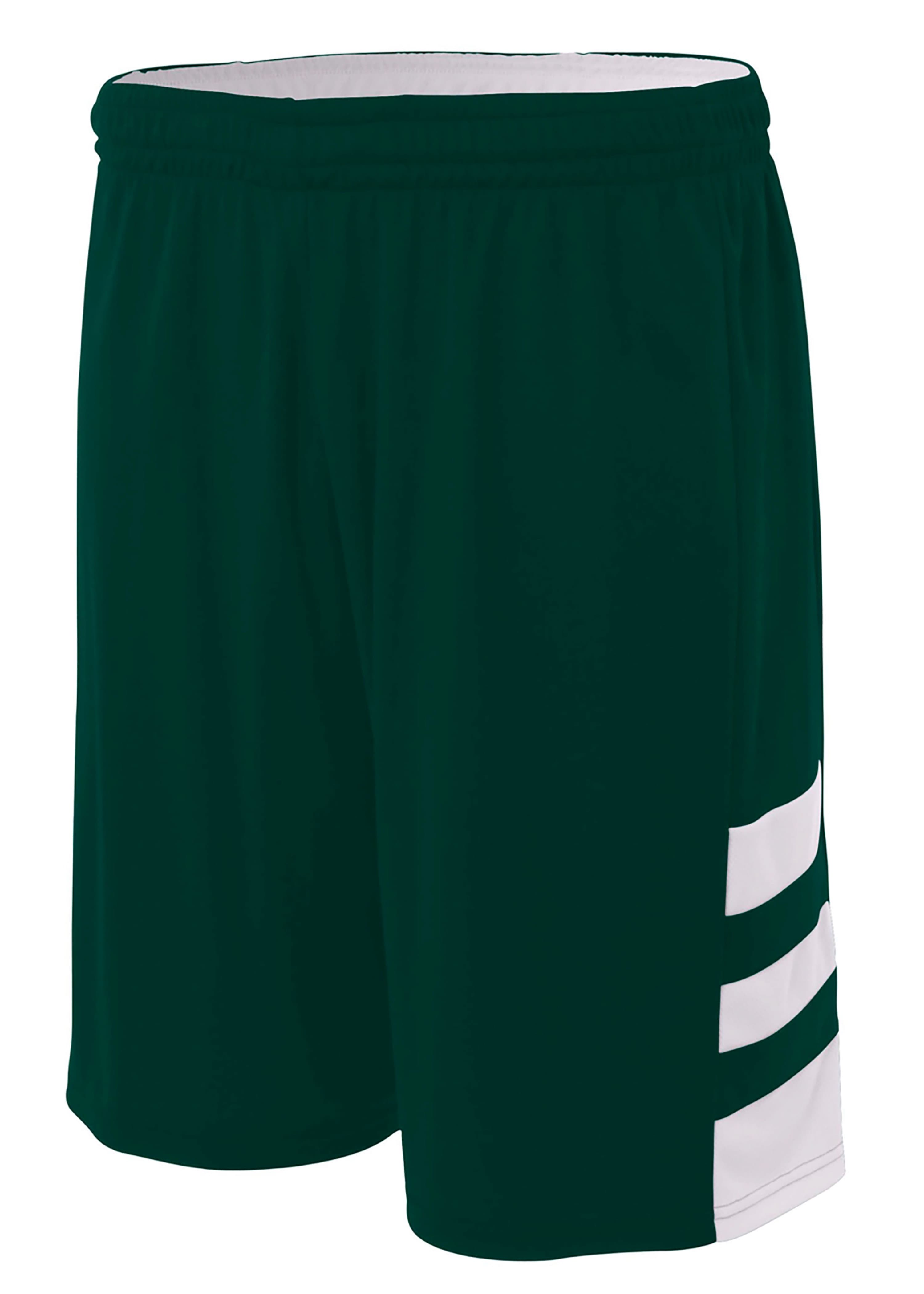A4 Reversible Speedway Short - FOREST/WHITE - front