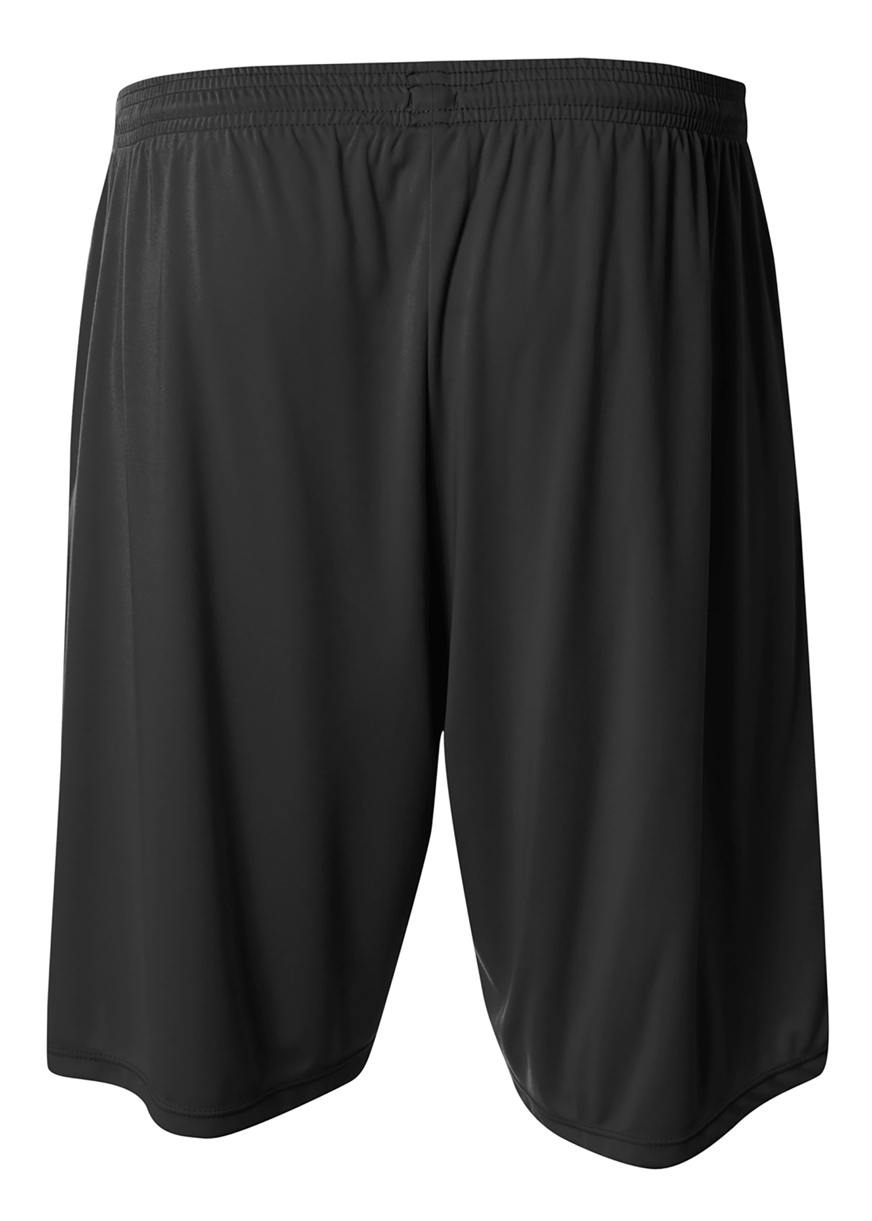 A4 9" Moisture Management Pocketed Short - BLACK - back