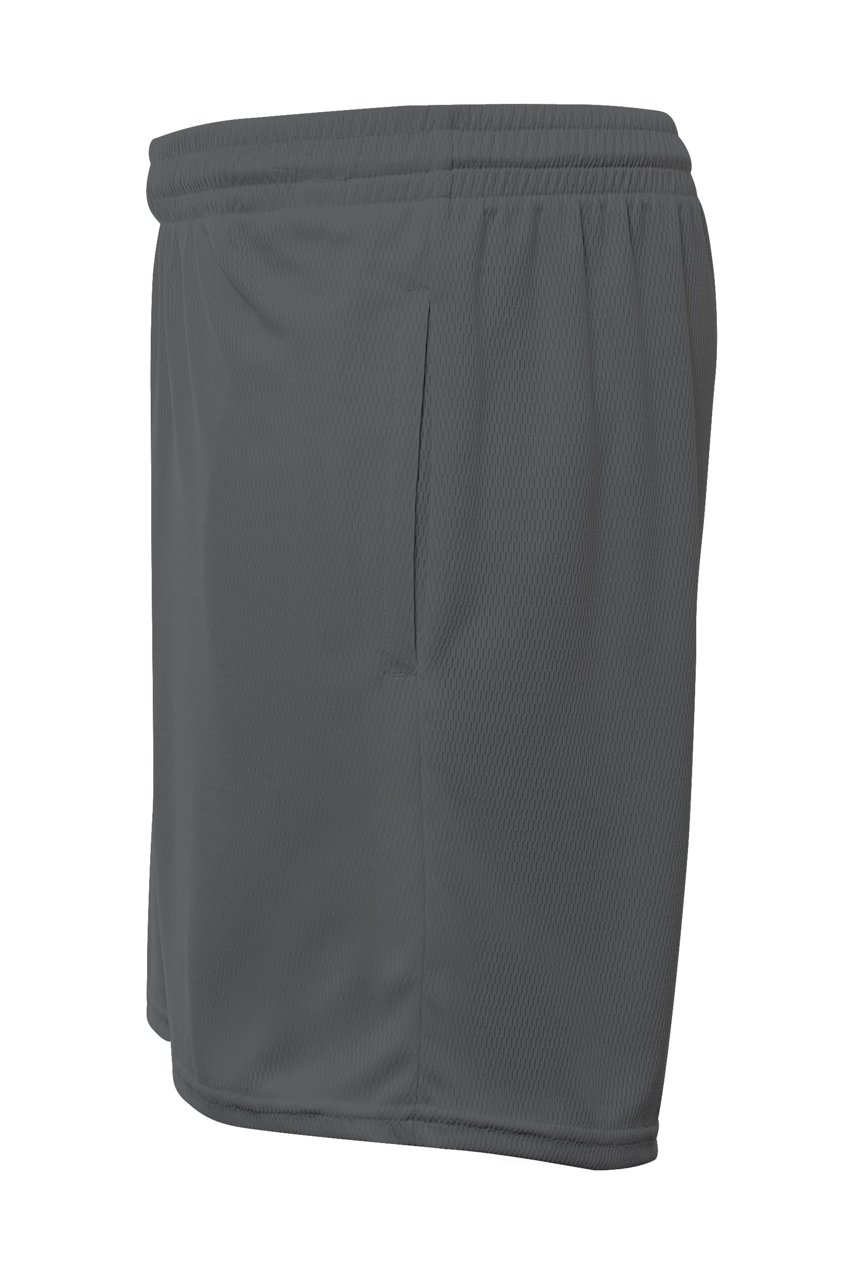 A4 Flatback Mesh Short with Pockets - GRAPHITE - side