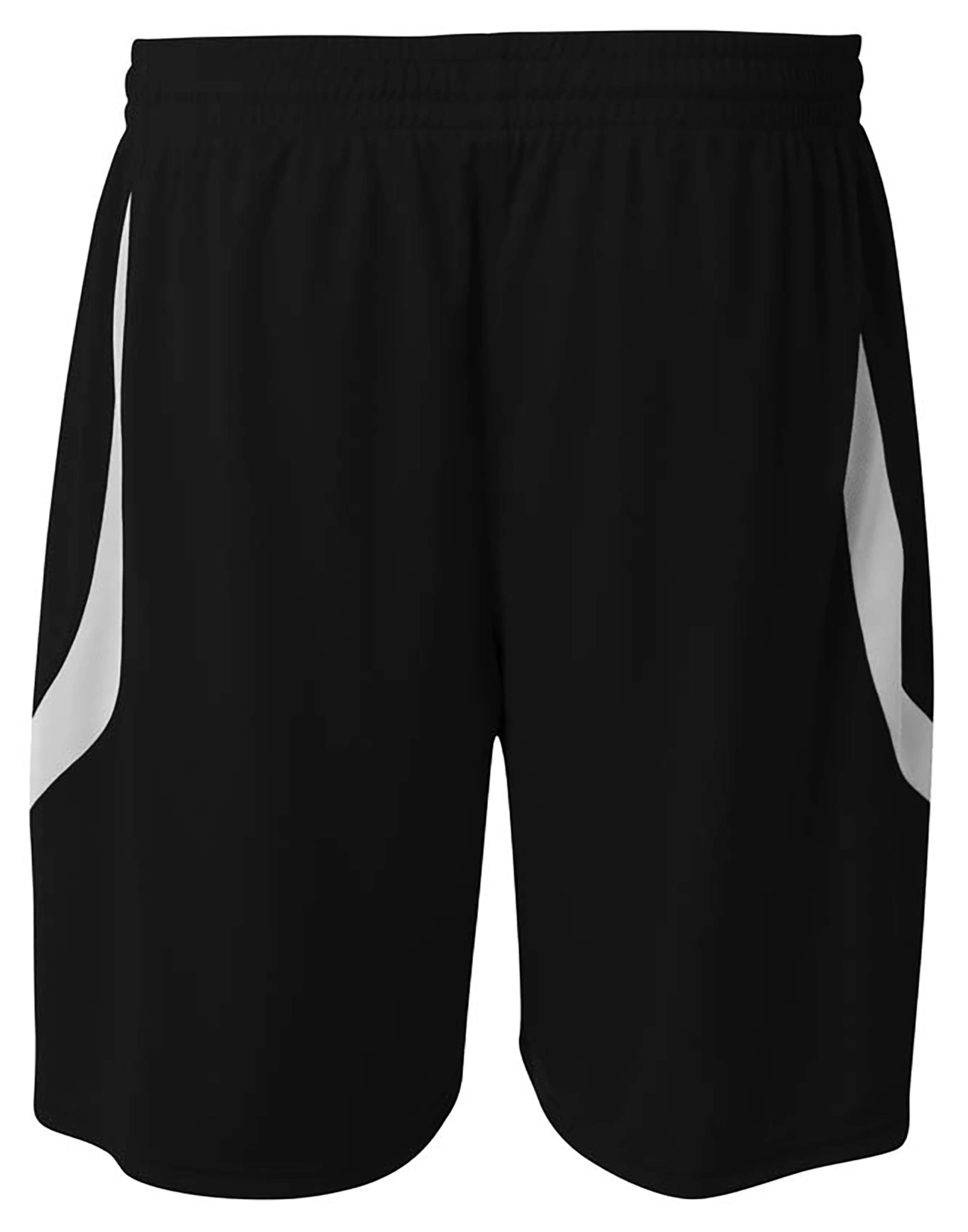 A4 7" Double Double Reversible Short - BLACK/WHITE - back