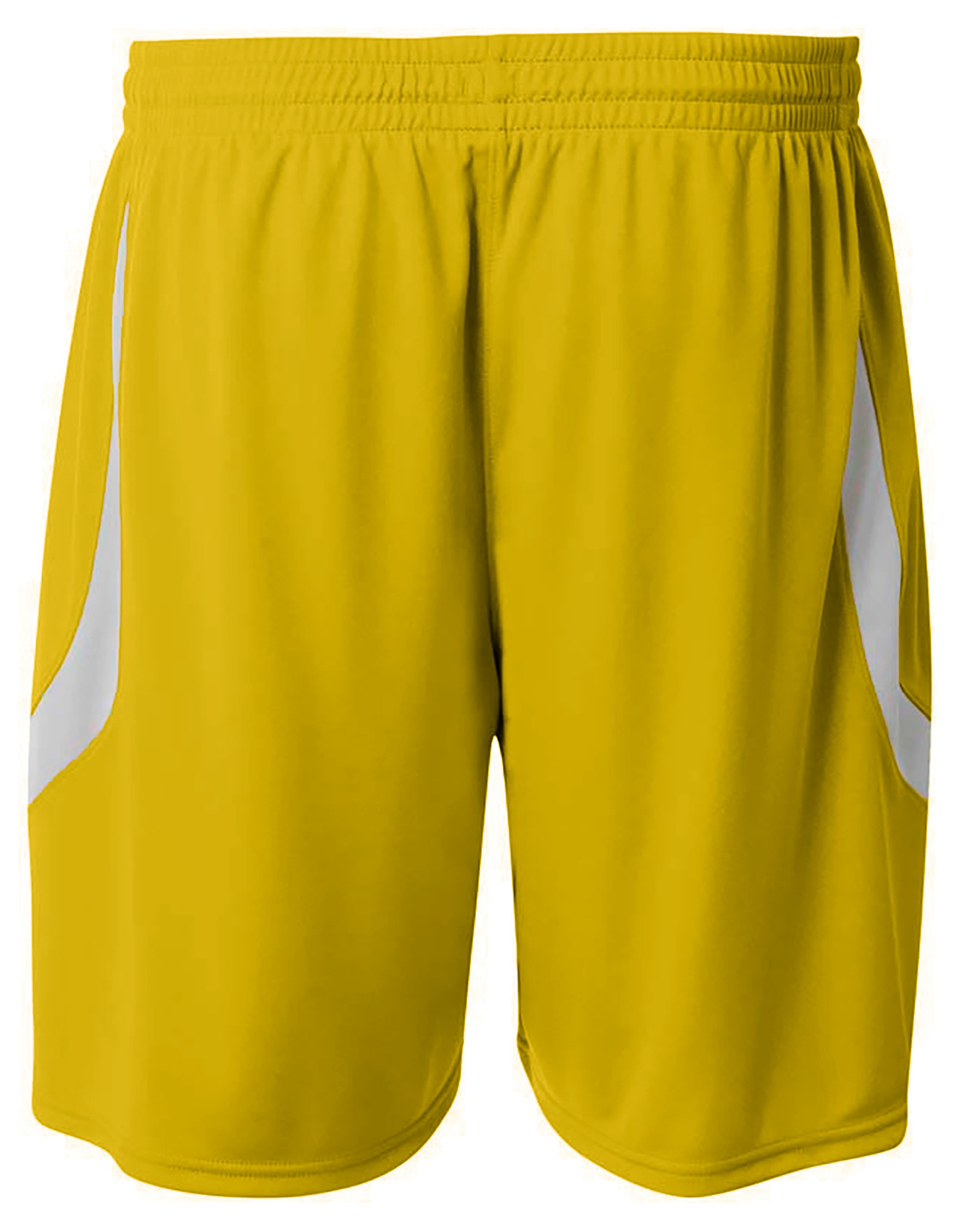 A4 7" Double Double Reversible Short - GOLD/WHITE - back