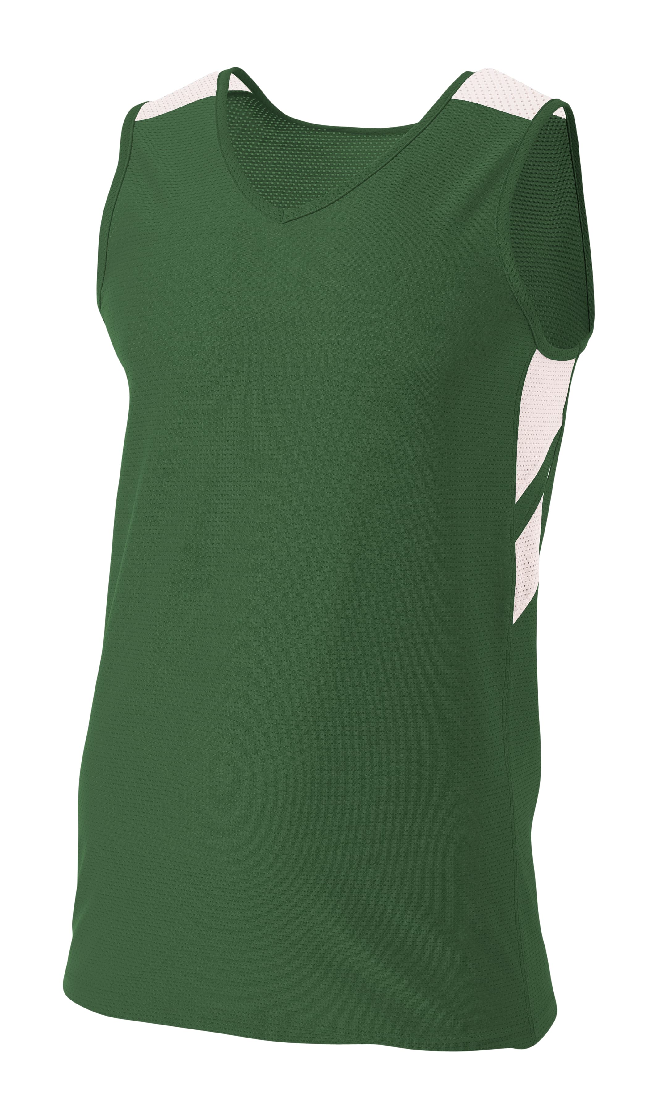 A4 Fast Break Jersey - FOREST/WHITE - front