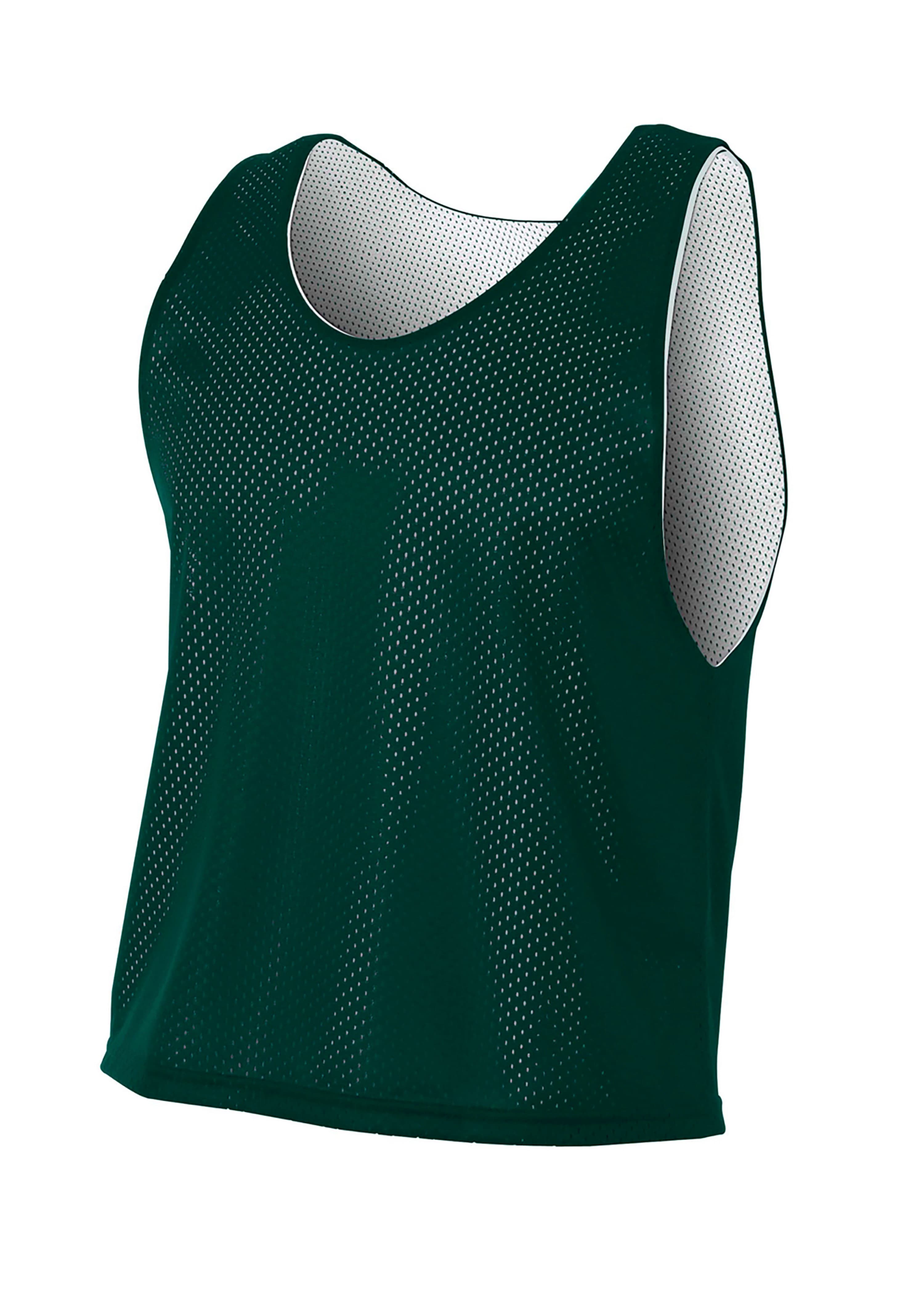 A4 Lacrosse Reversible Practice Jersey - FOREST/WHITE - front