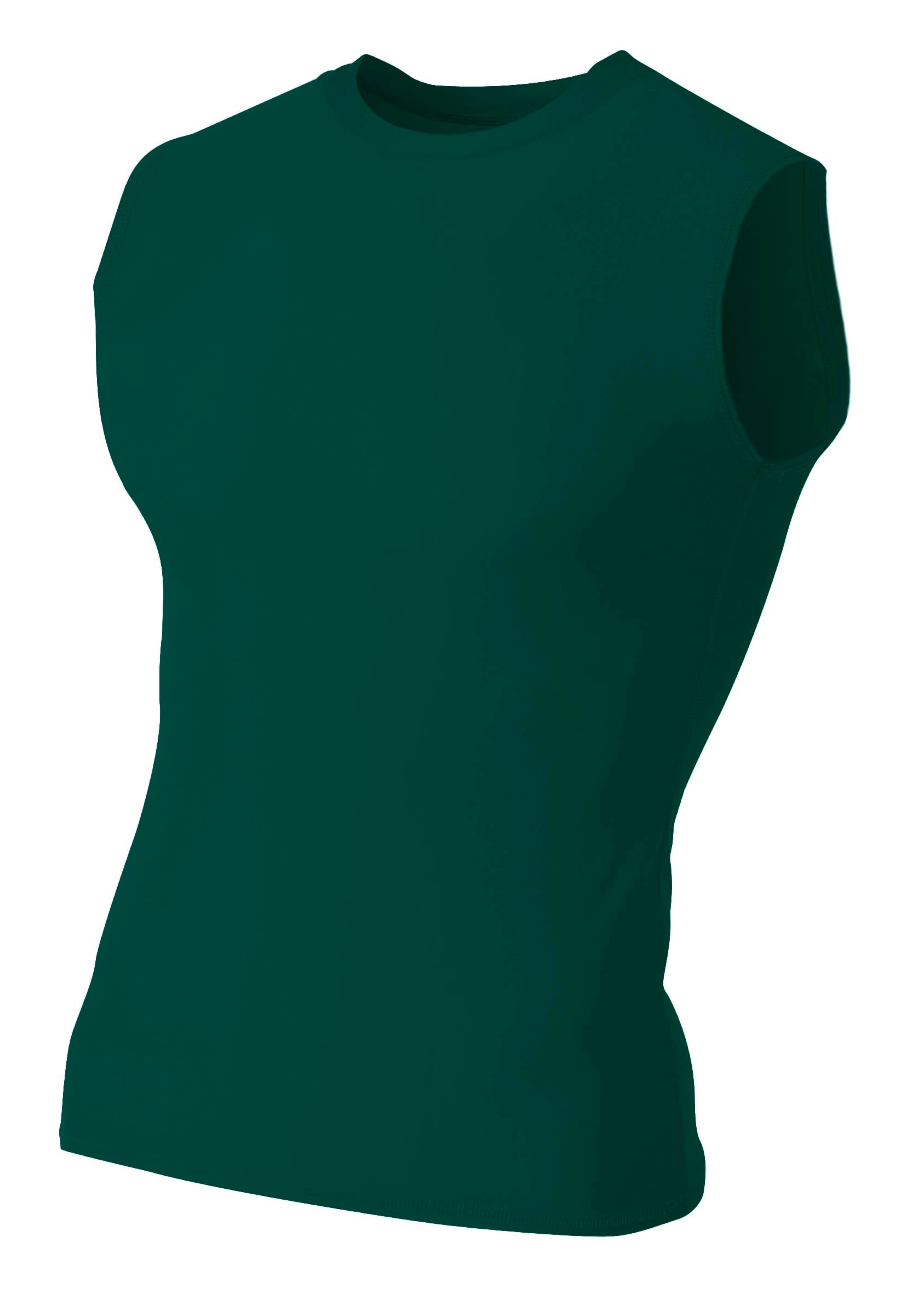A4 Youth Compression Muscle - FOREST - front