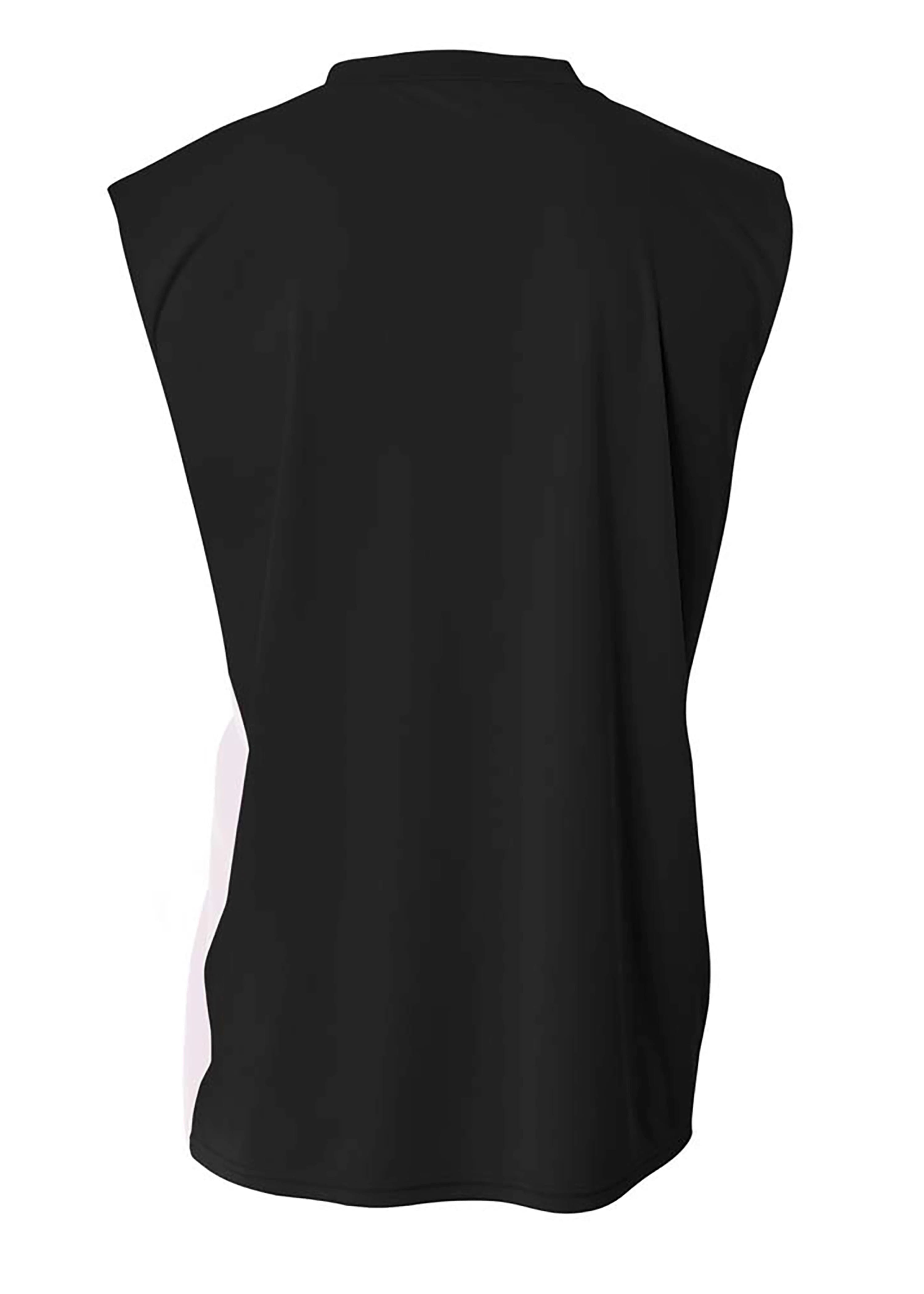 A4 Reversible Moisture Management Muscle - BLACK/WHITE - back