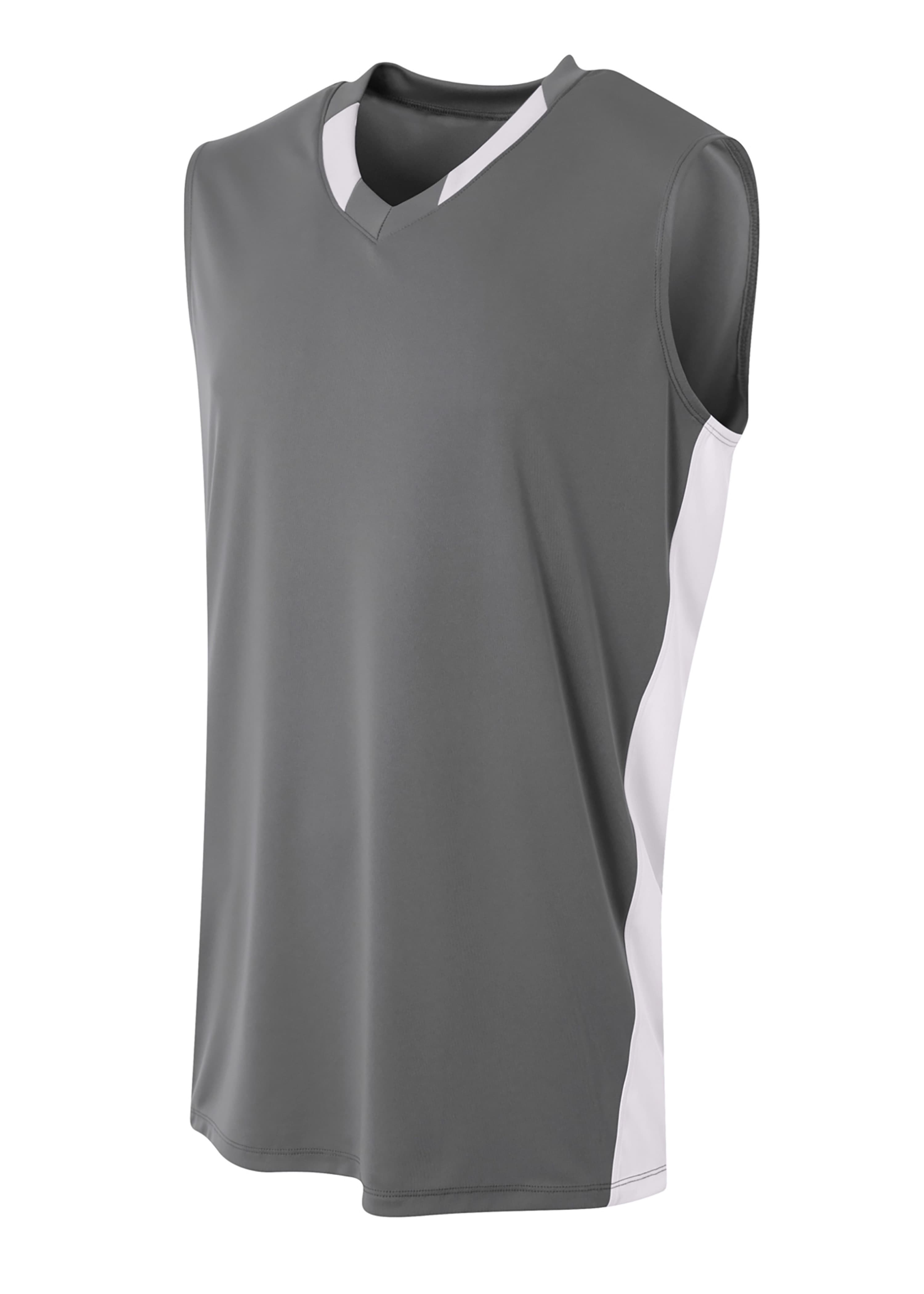 A4 Backcourt Jersey - GRAPHITE/WHITE - front