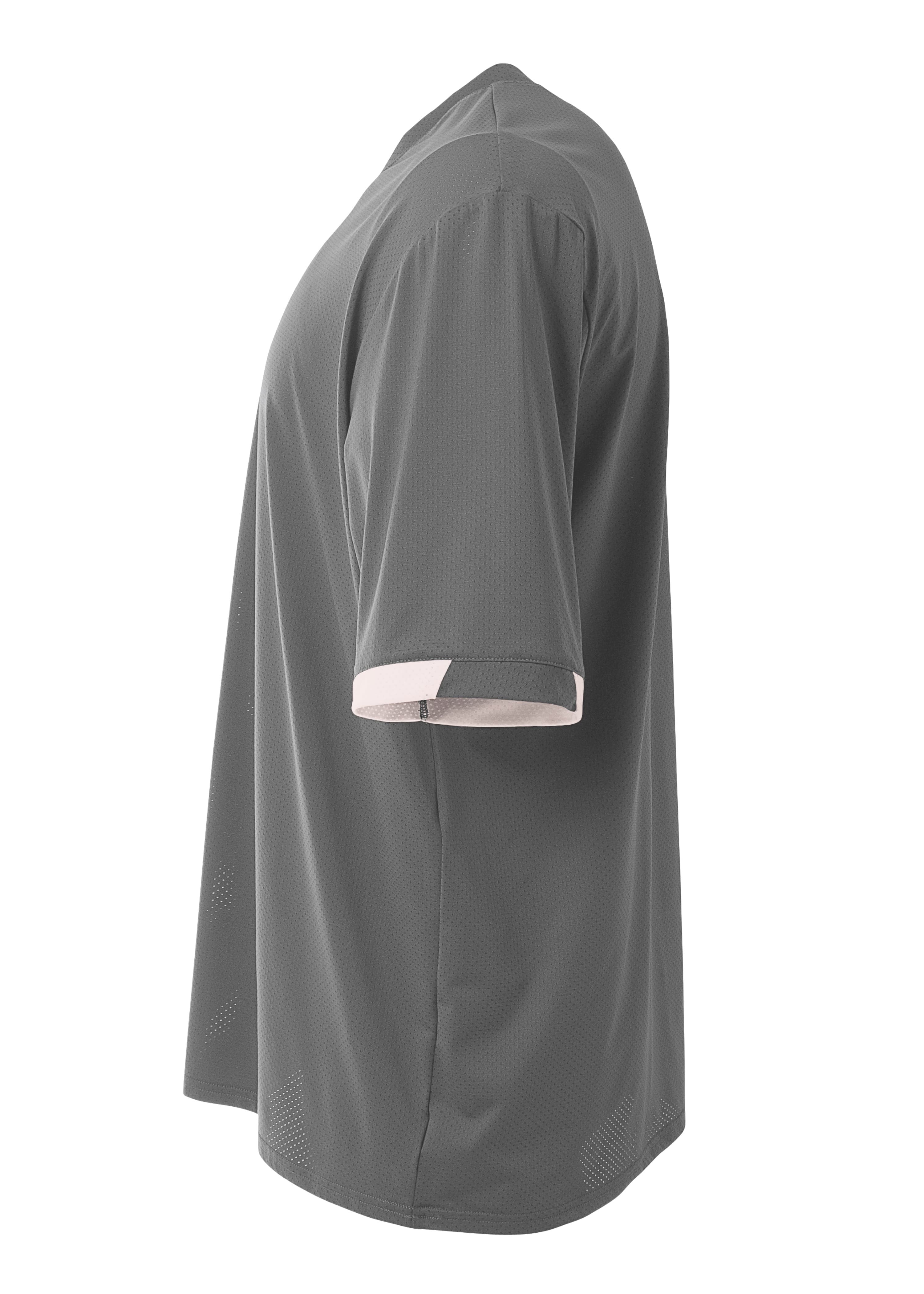 A4  Youth Stretch Pro Baseball Jersey - GRAPHITE/WHITE - side