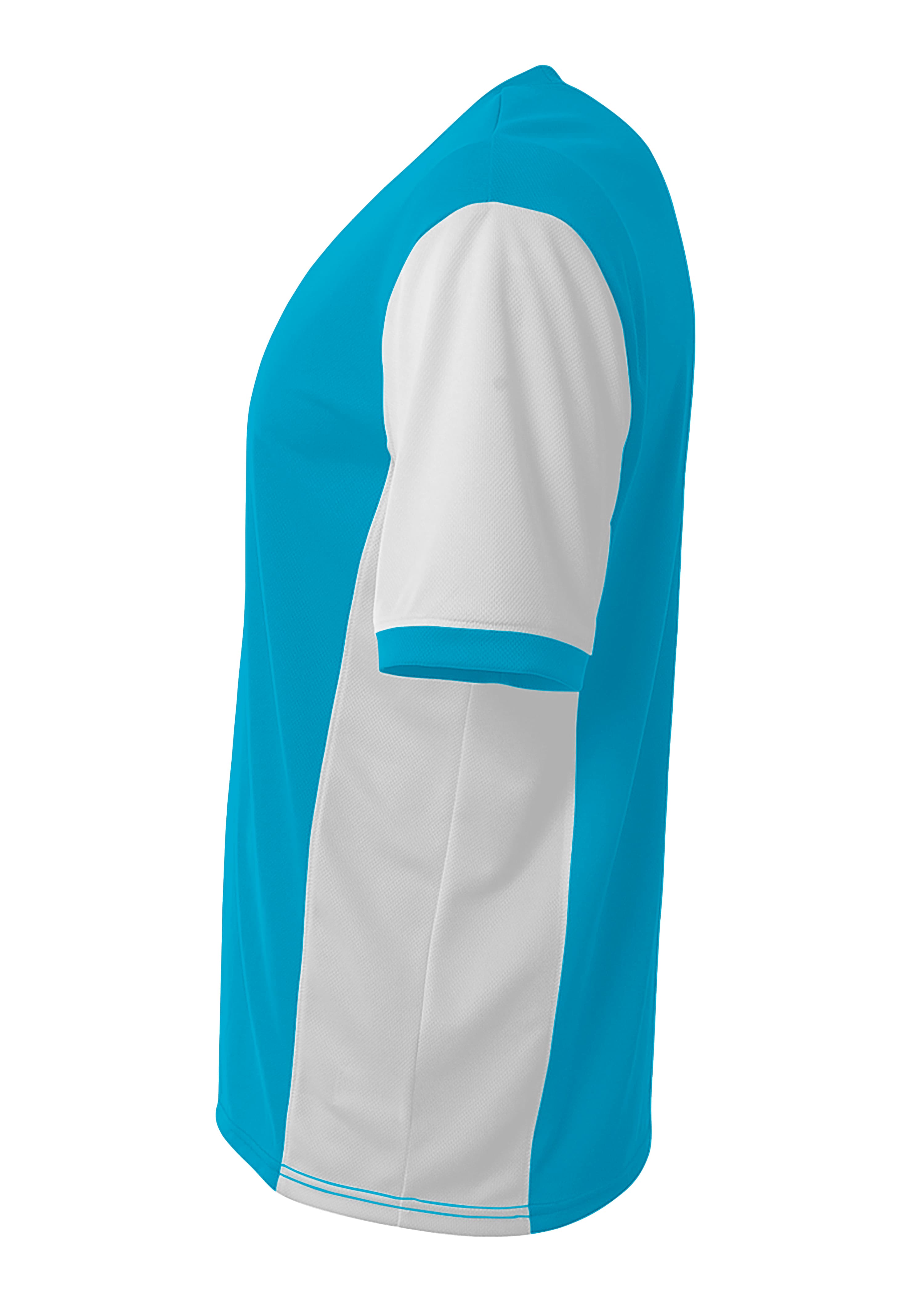 A4 Premier Soccer Jersey - ELECTRIC BLUE WHITE - side