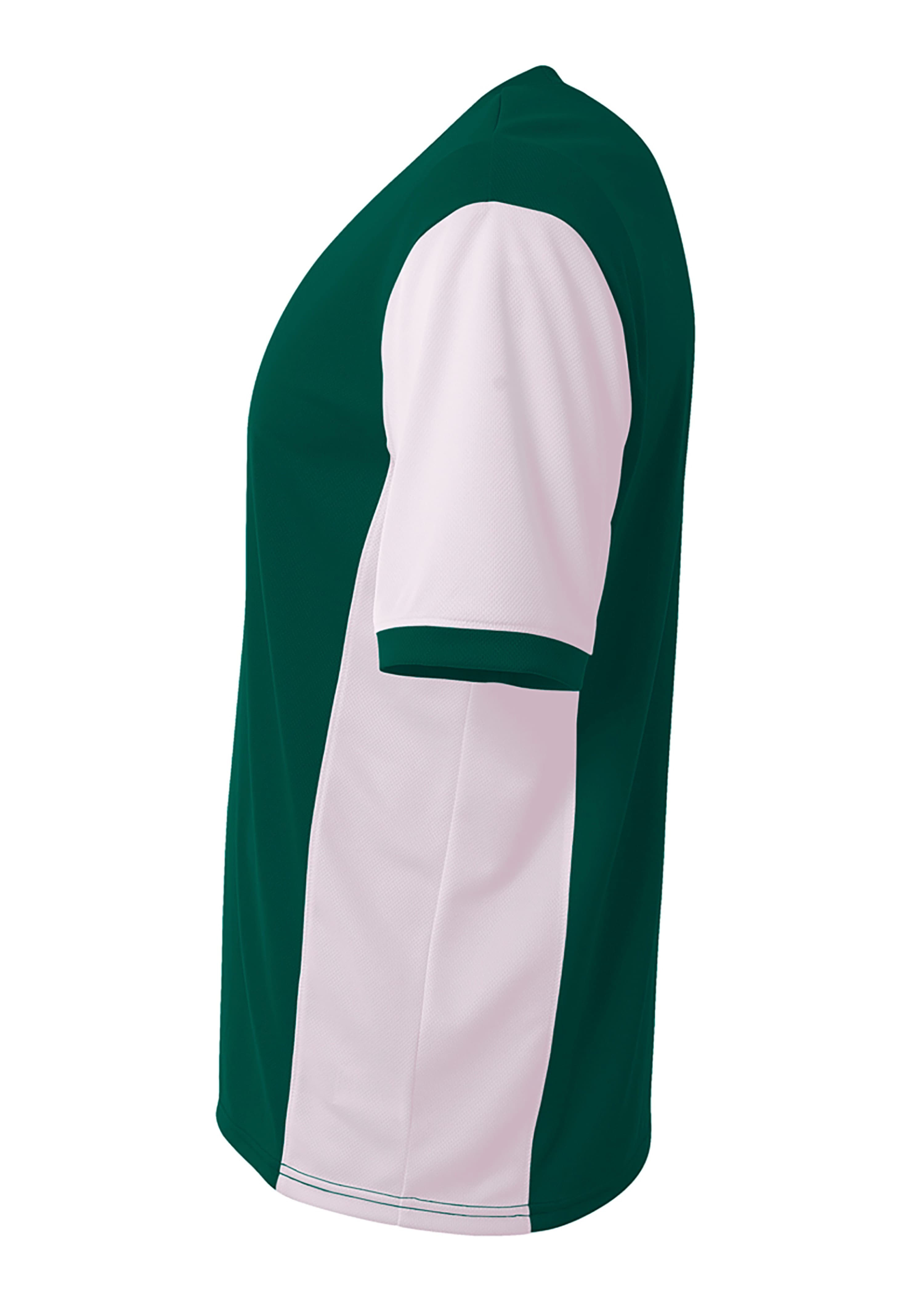A4 Premier Soccer Jersey - FOREST/WHITE - side