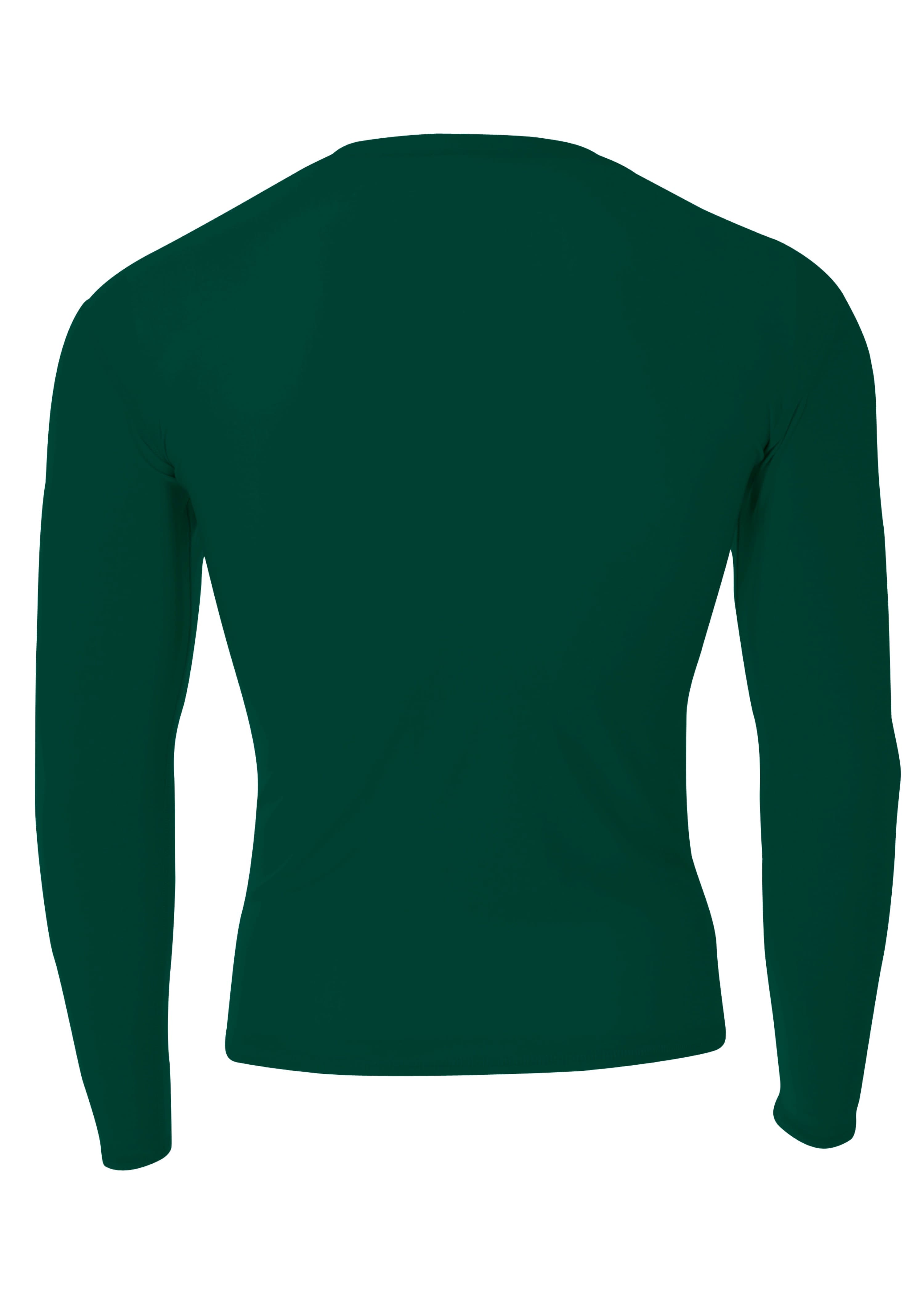 A4 Youth Long Sleeve Compression Crew - FOREST - back