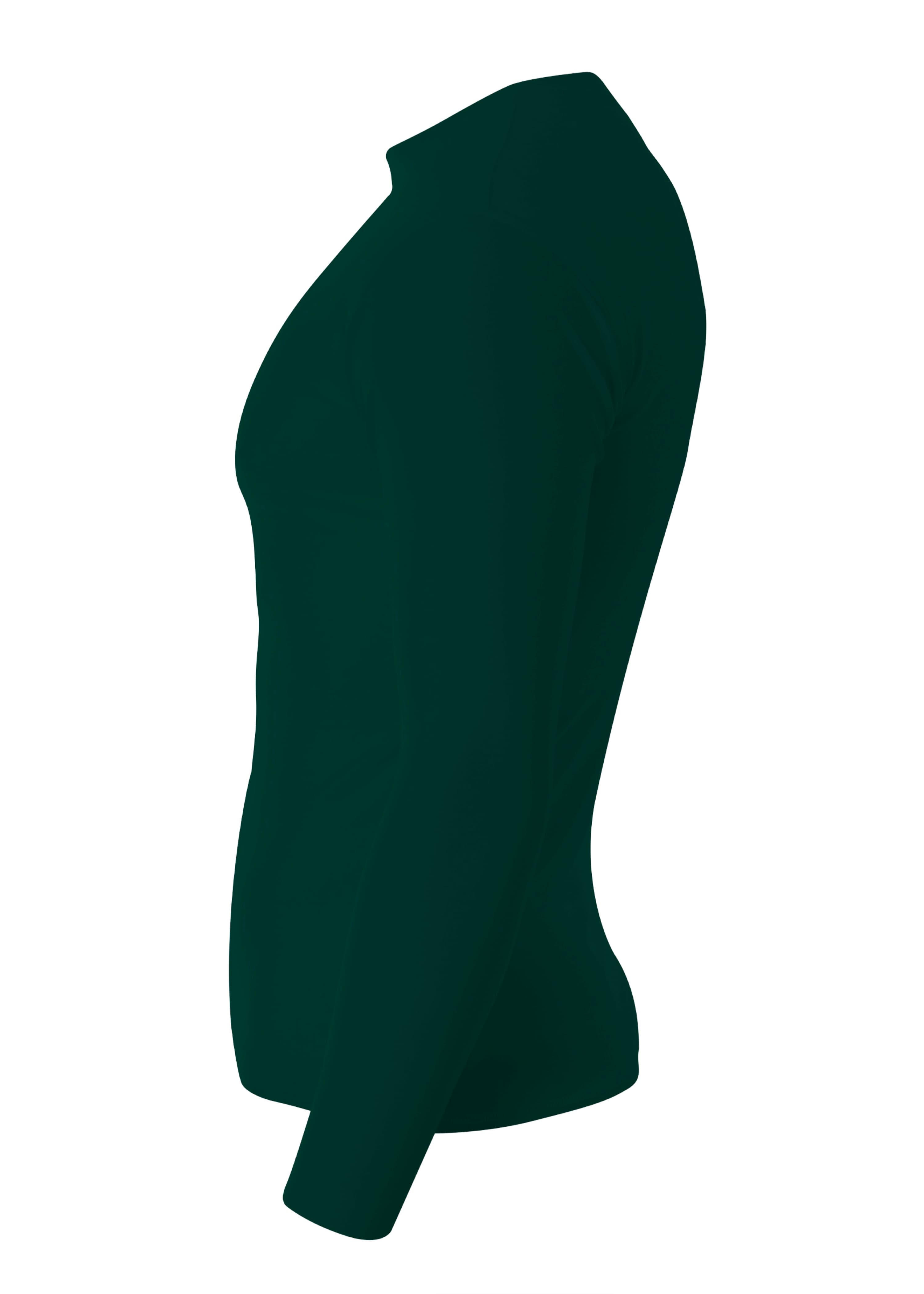 A4 Youth Long Sleeve Compression Crew - FOREST - side