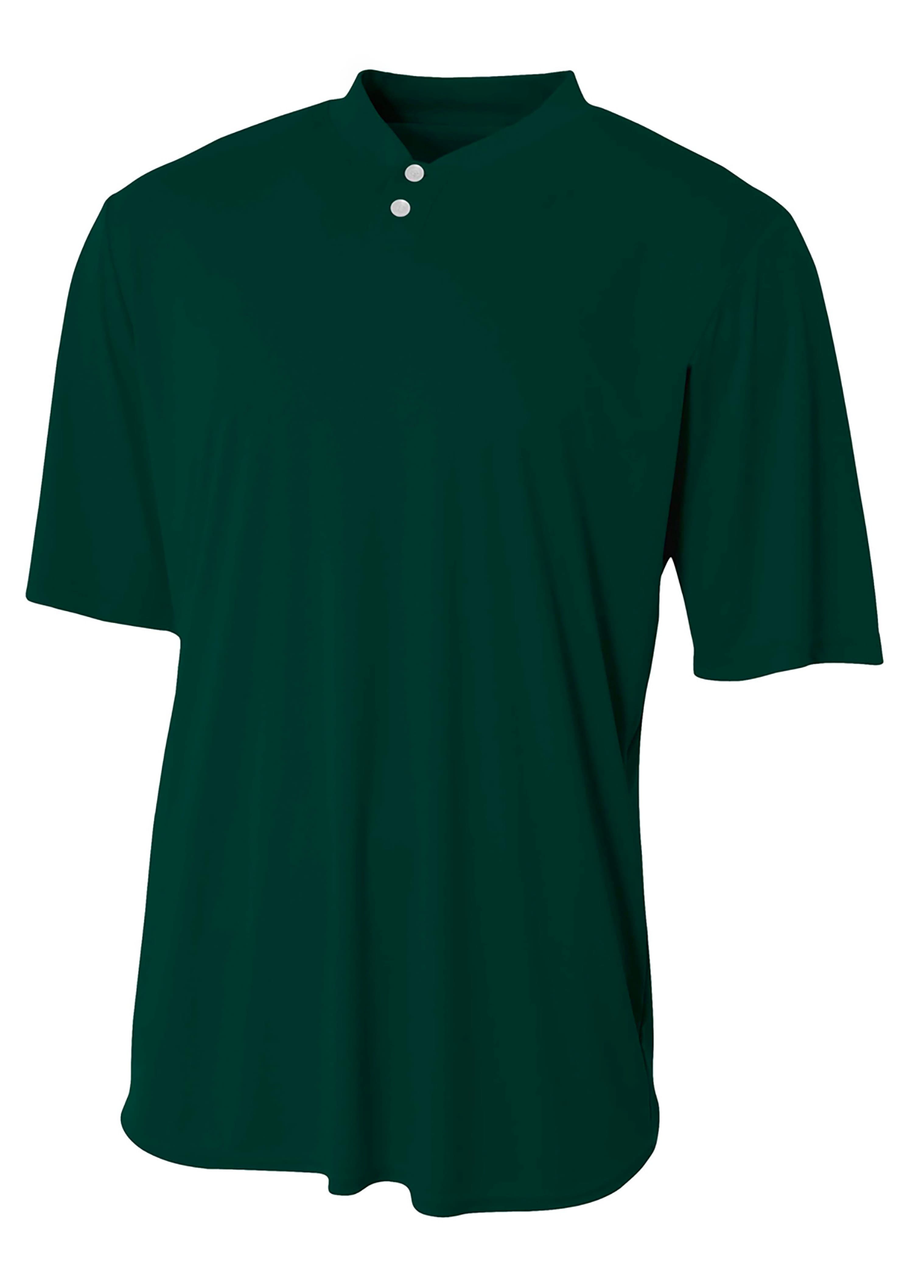 A4 Tek 2-Button Henley - FOREST - front