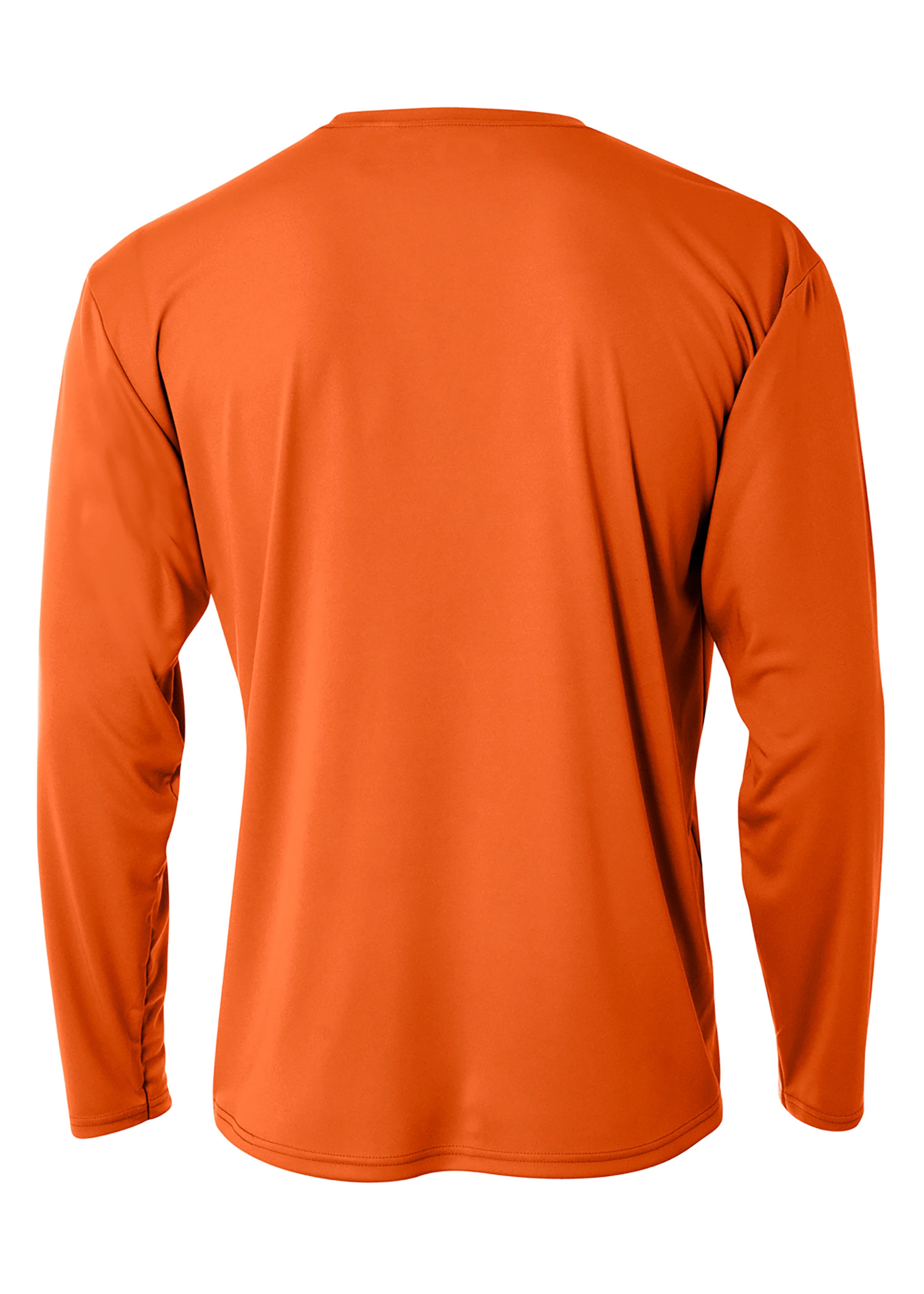 A4 Cooling Performance Long Sleeve Crew - ATHLETIC ORANGE - back