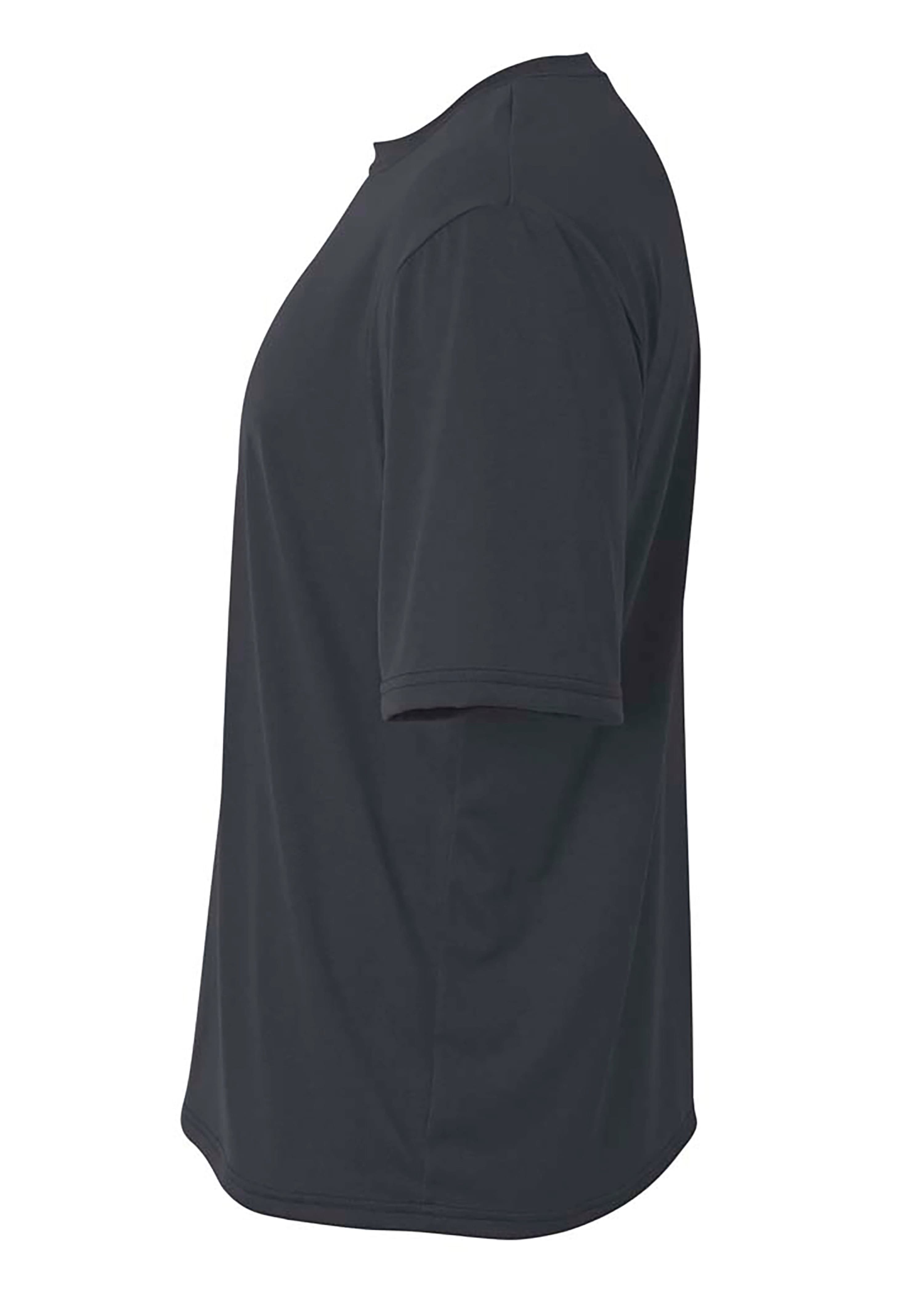 A4 Topflight Heather Tee - CHARCOAL - side