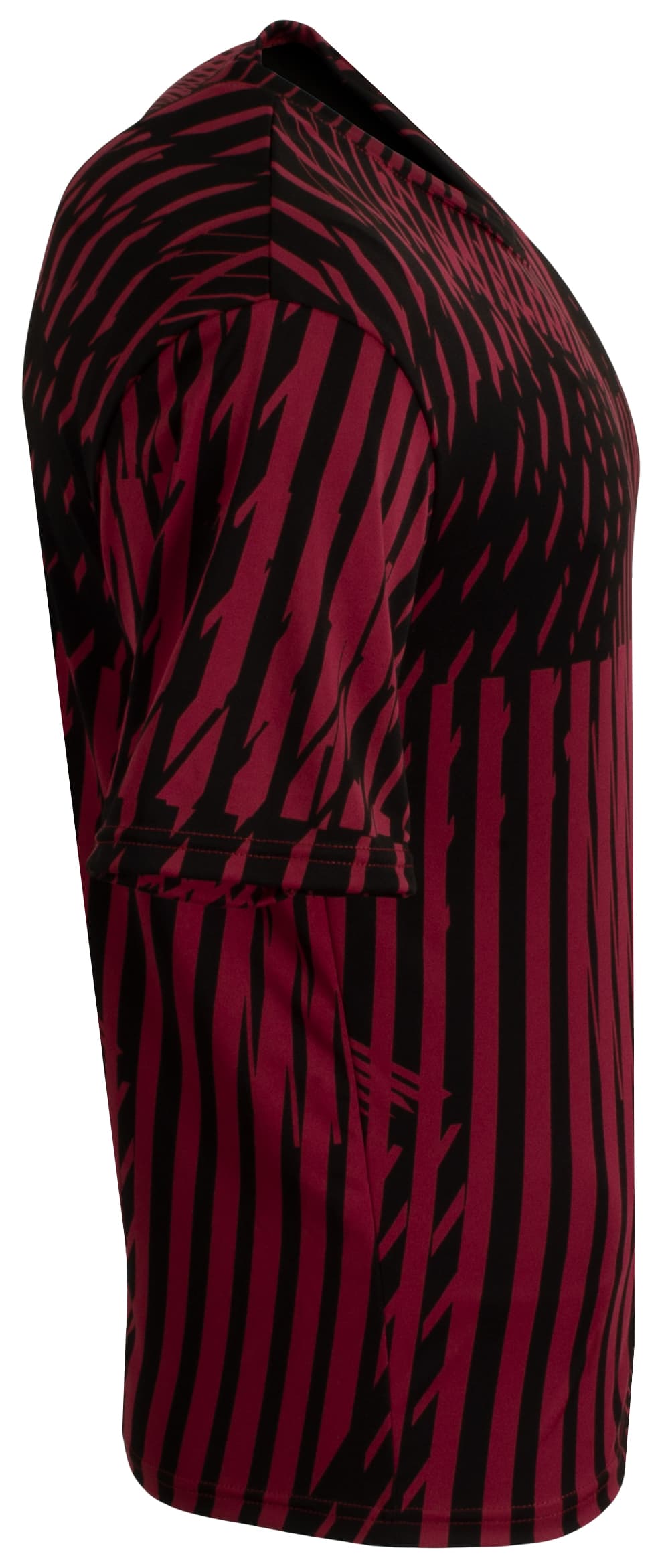 A4 Youth Ricochet Soccer Jersey - CARDINAL/BLACK - side