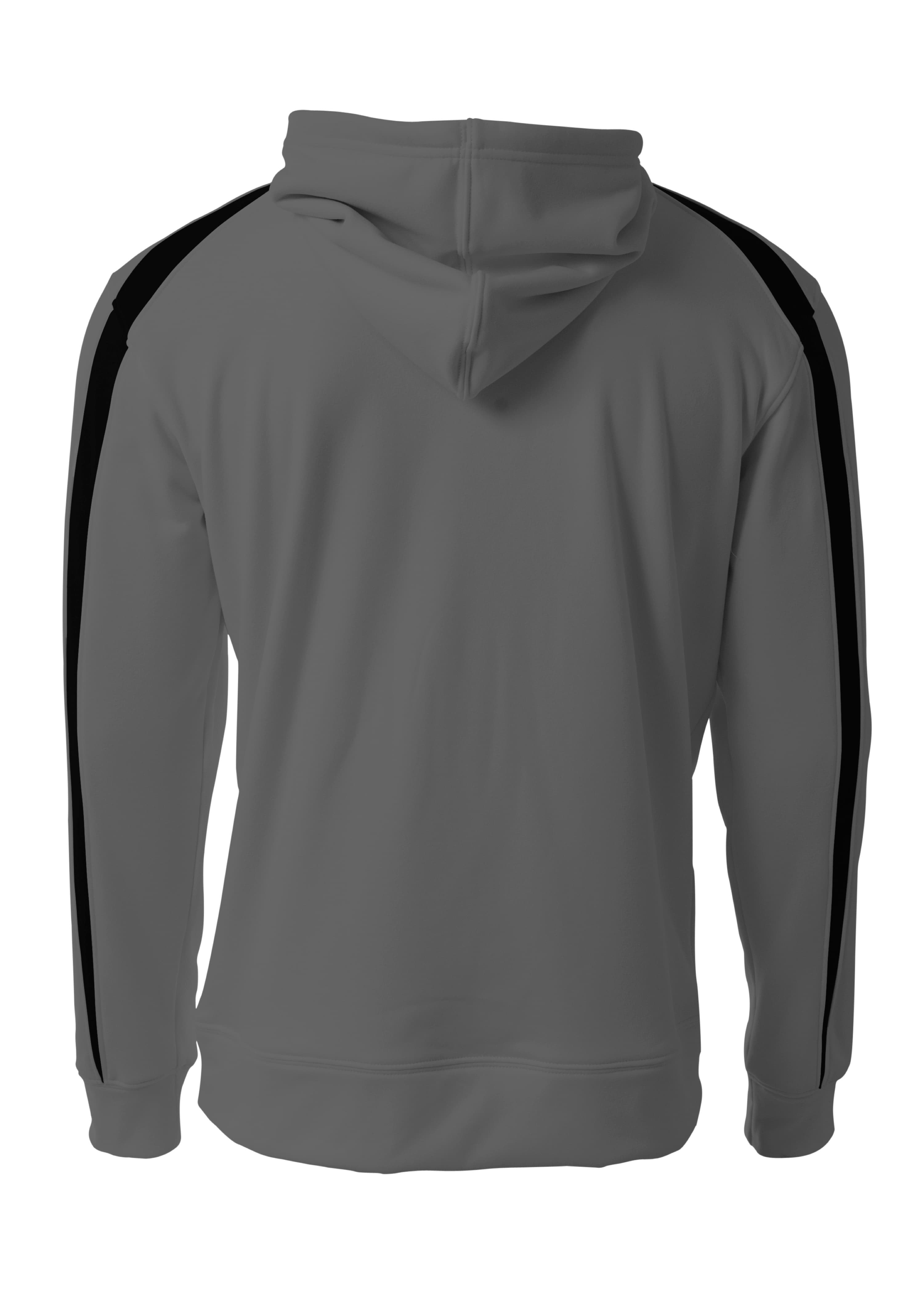 A4 Youth Spartan Fleece Hoodie - GRAPHITE/BLACK - back