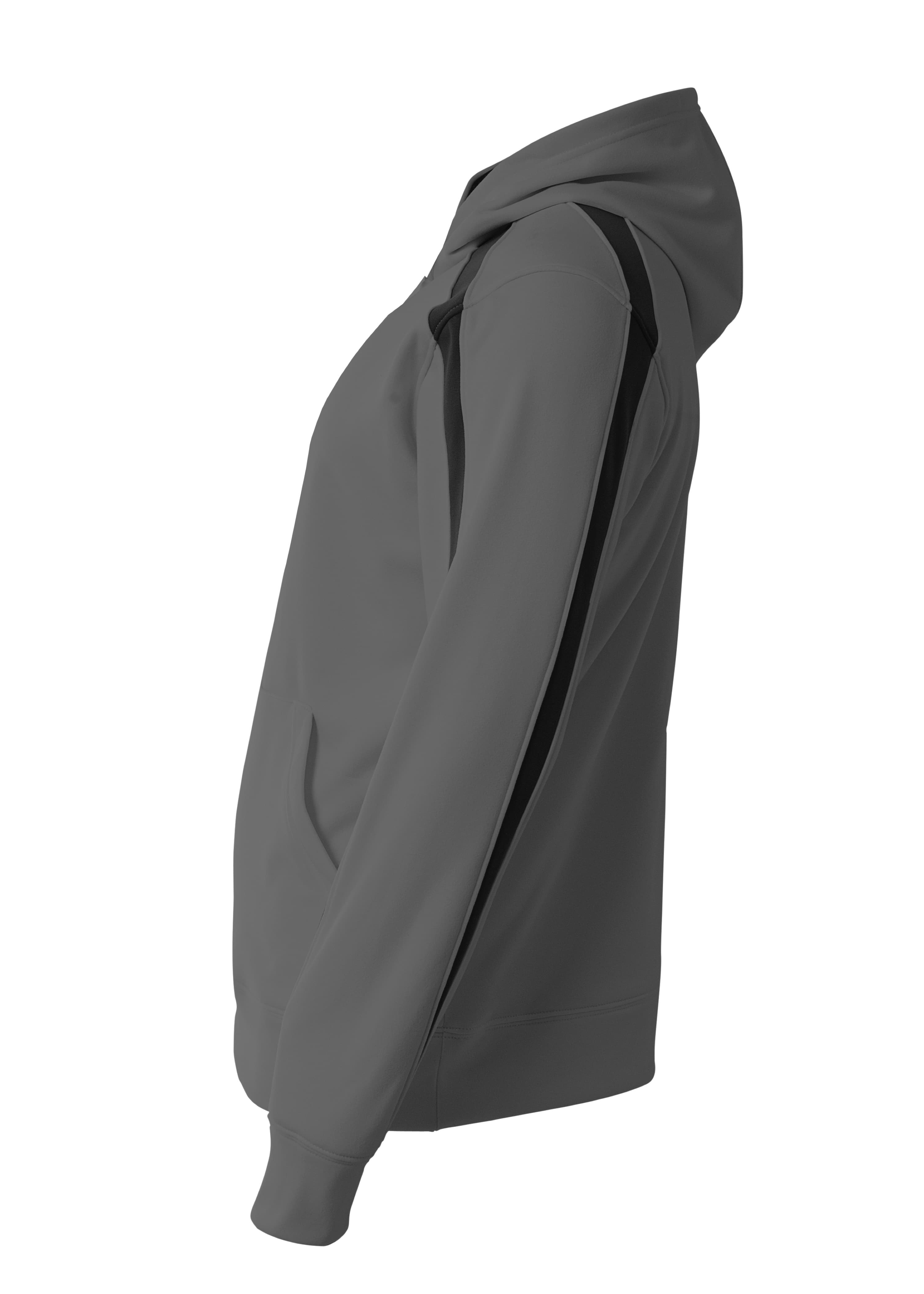 A4 Youth Spartan Fleece Hoodie - GRAPHITE/BLACK - side