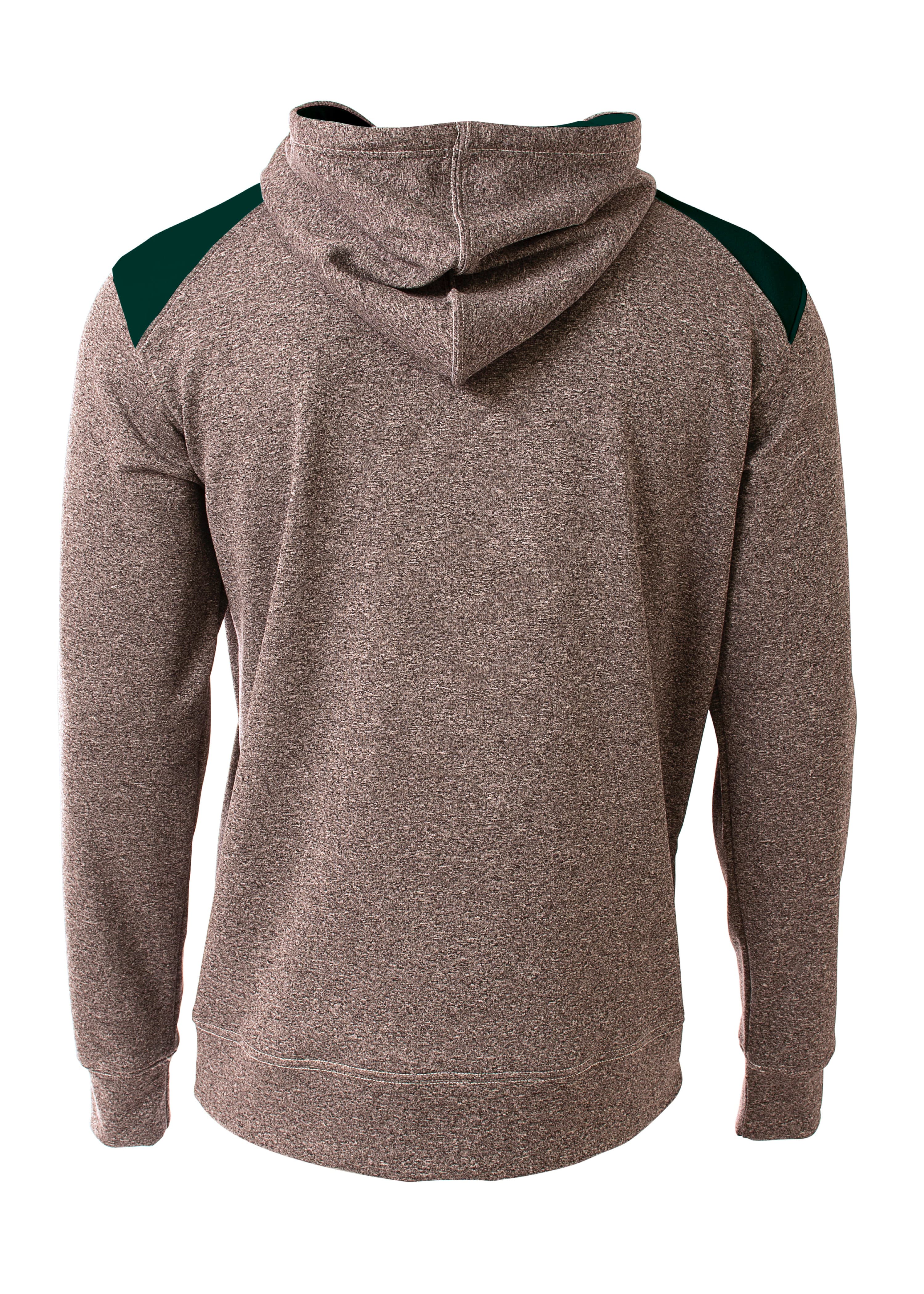A4 Youth Tourney Fleece Hoodie - HEATHER/FOREST - back