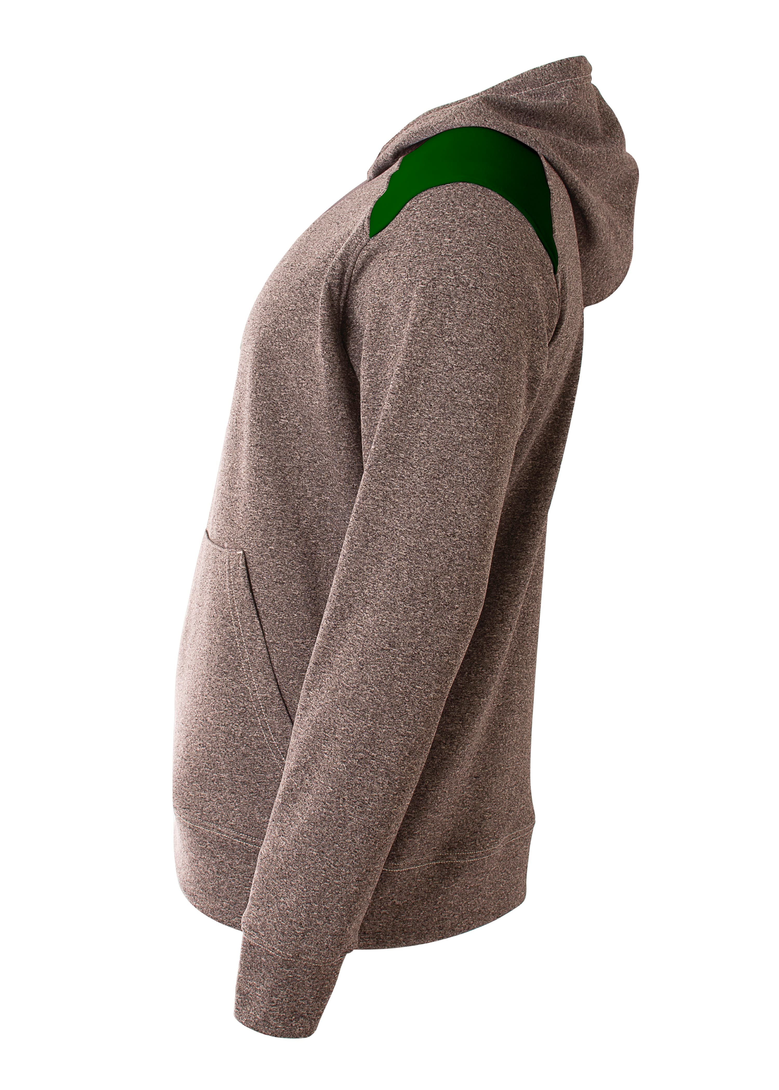A4 Youth Tourney Fleece Hoodie - HEATHER/FOREST - side