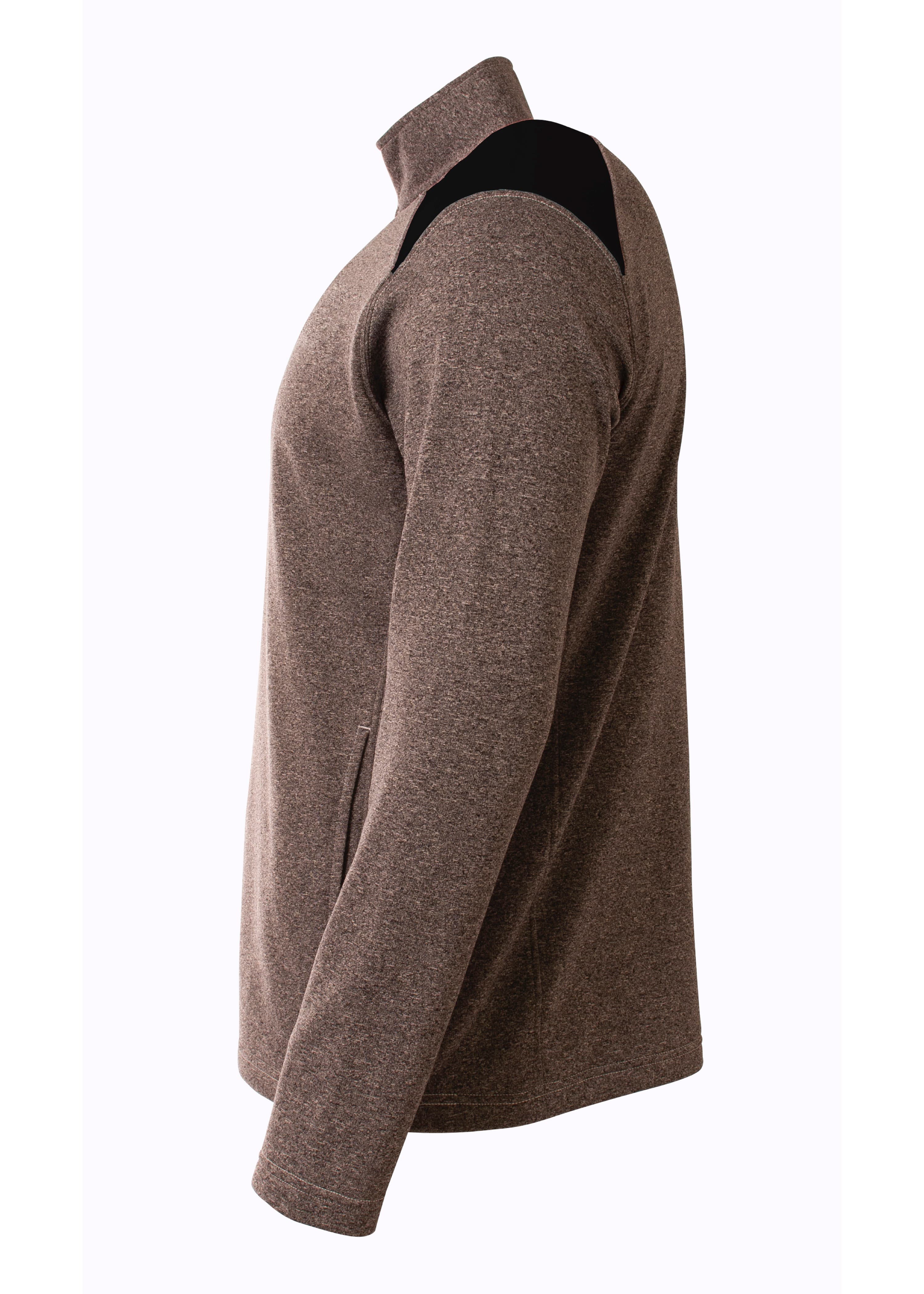 A4 Youth Tourney Fleece Quarter Zip - HEATHER/BLACK - side