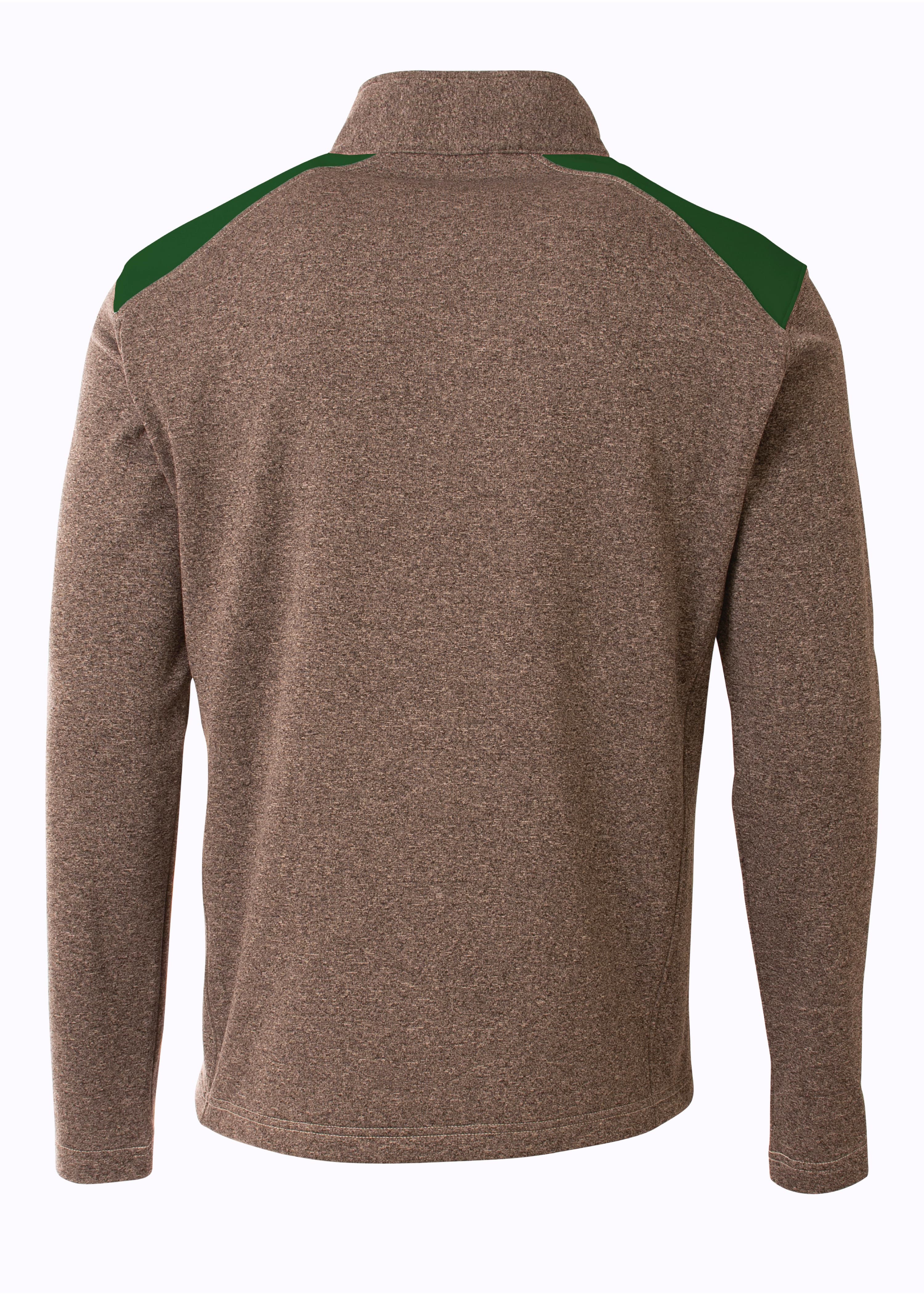 A4 Youth Tourney Fleece Quarter Zip - HEATHER/FOREST - back