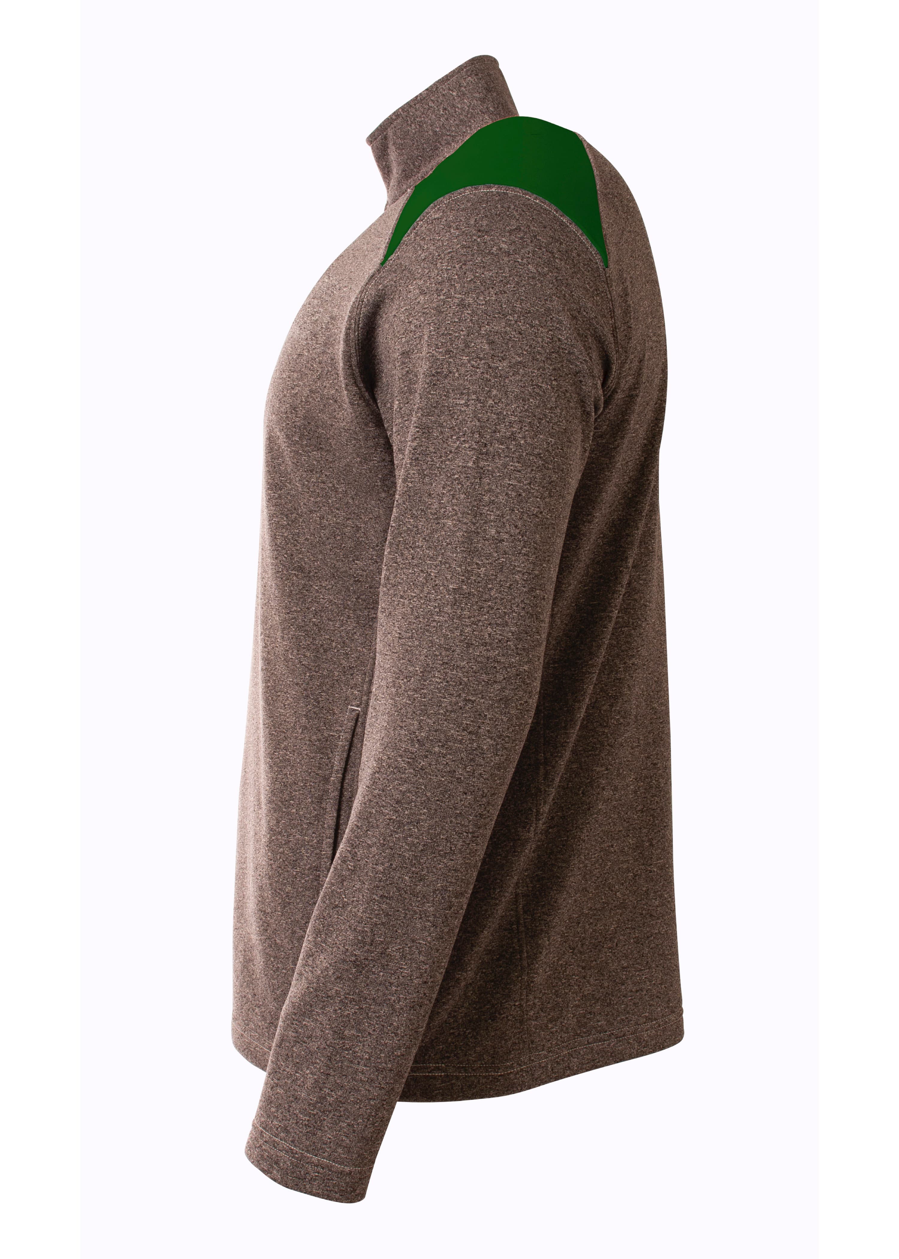 A4 Youth Tourney Fleece Quarter Zip - HEATHER/FOREST - side