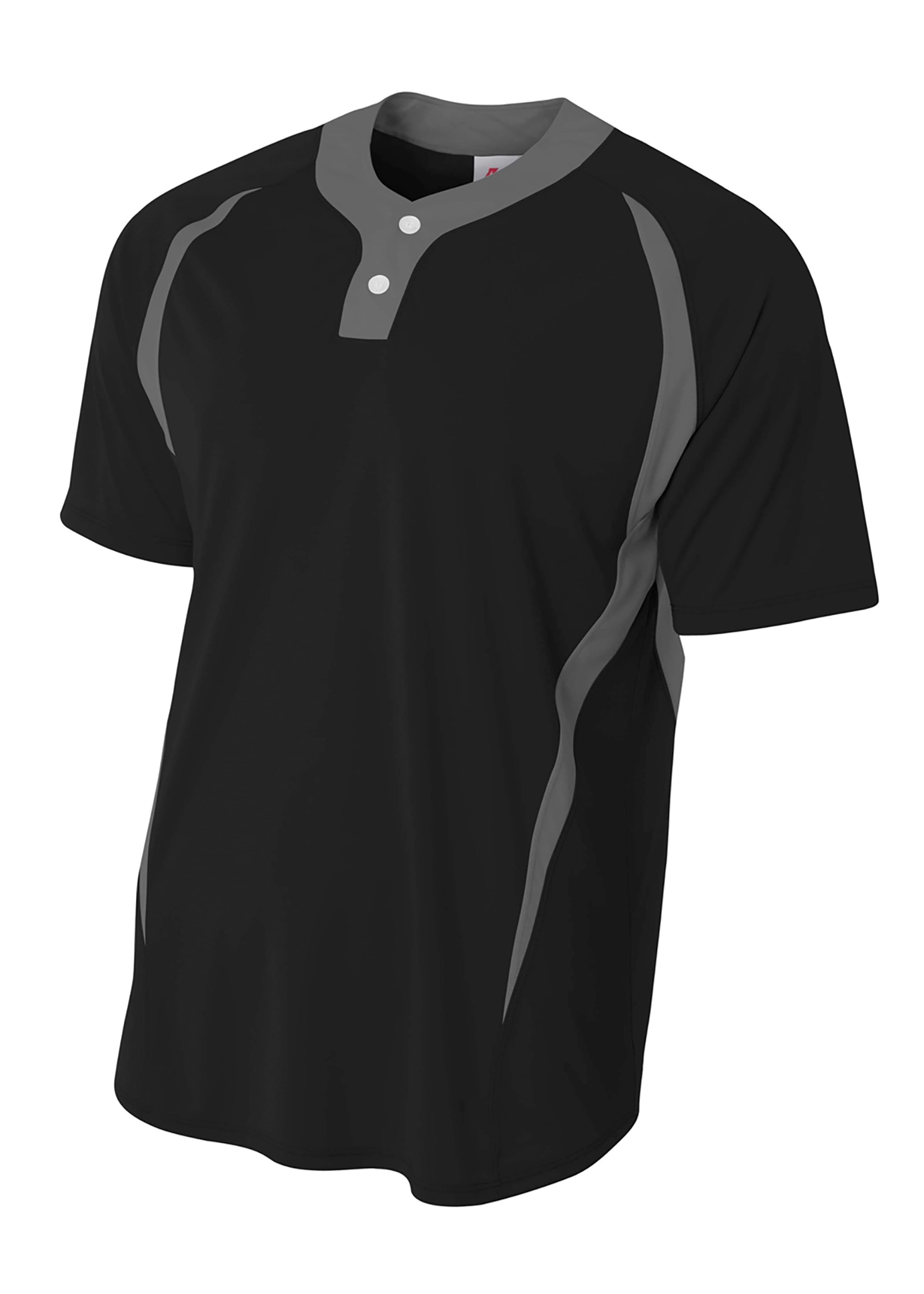 A4 2-Button Color Block Henley