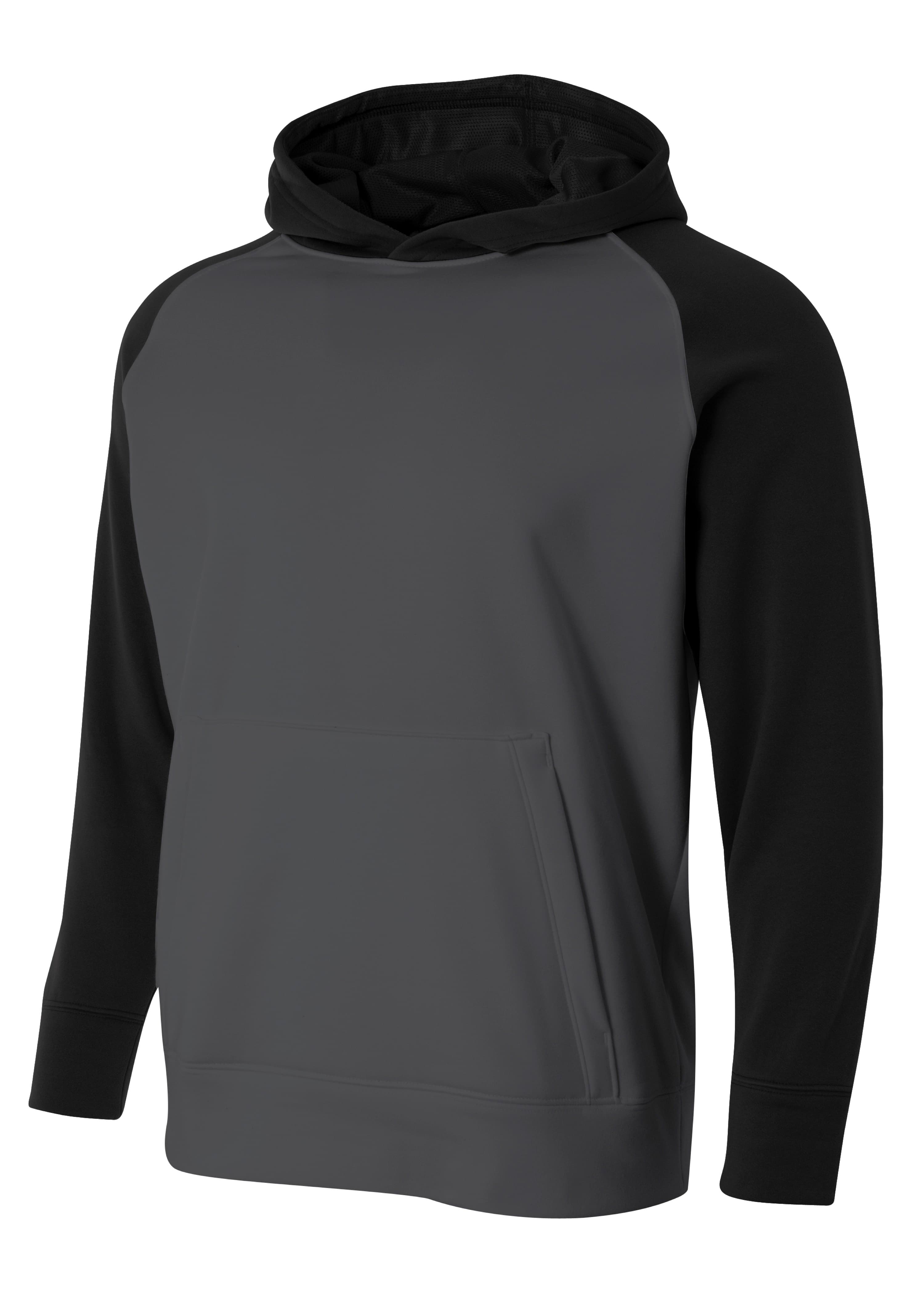 A4 Color Block Tech Fleece Hoodie - GRAPHITE/BLACK - front