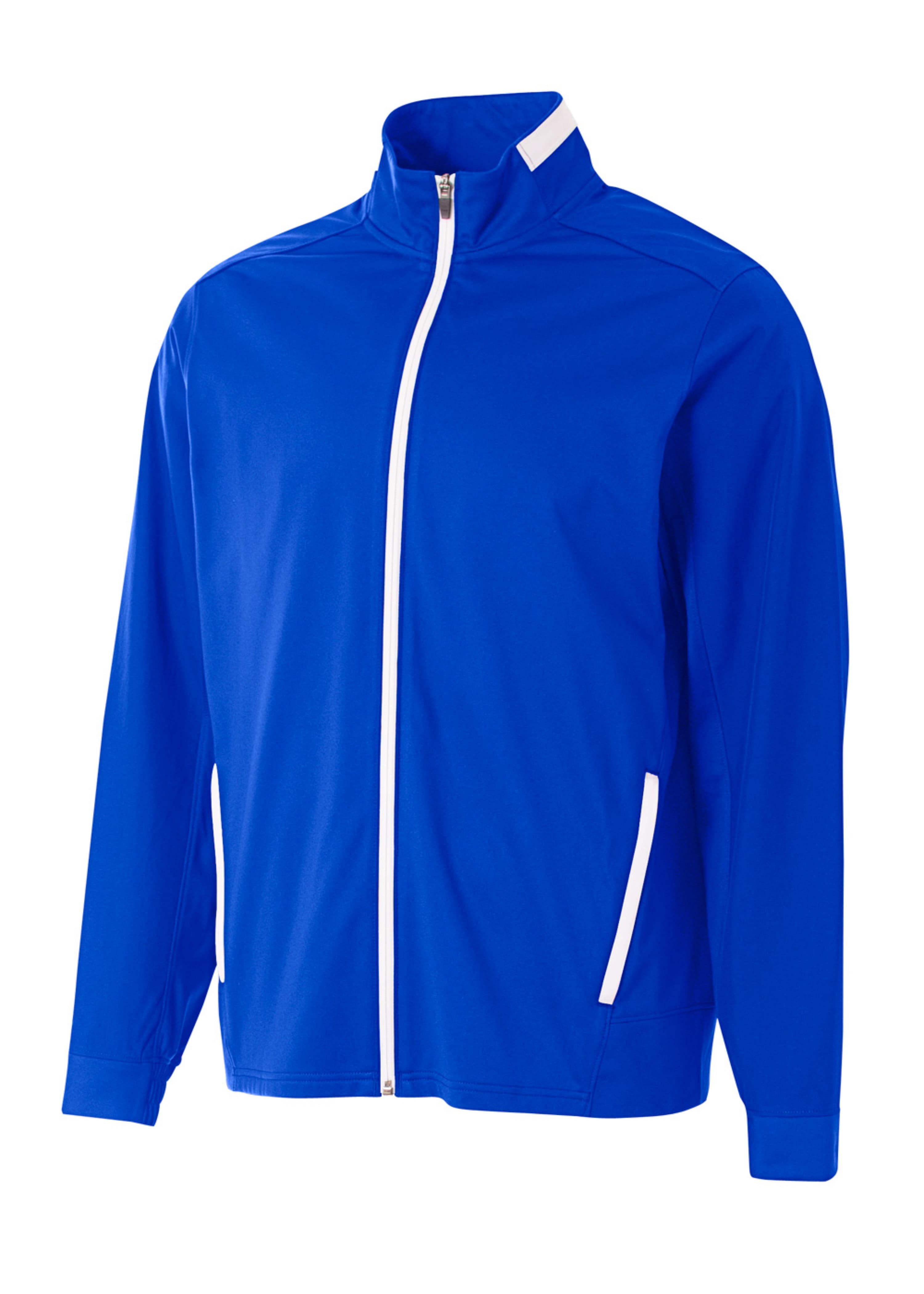 A4 Youth League Full Zip Warm Up Jacket - ROYAL/WHITE - front