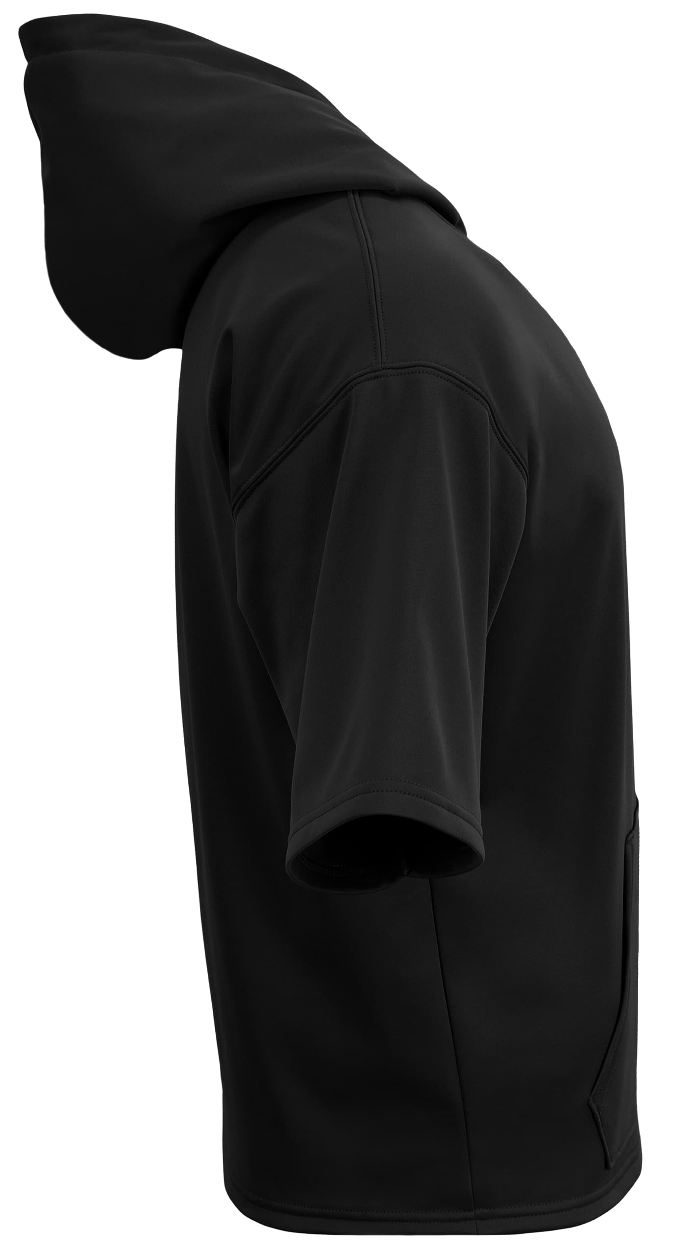 A4 Youth Sprint Short Sleeve Fleece Hoodie - BLACK - side
