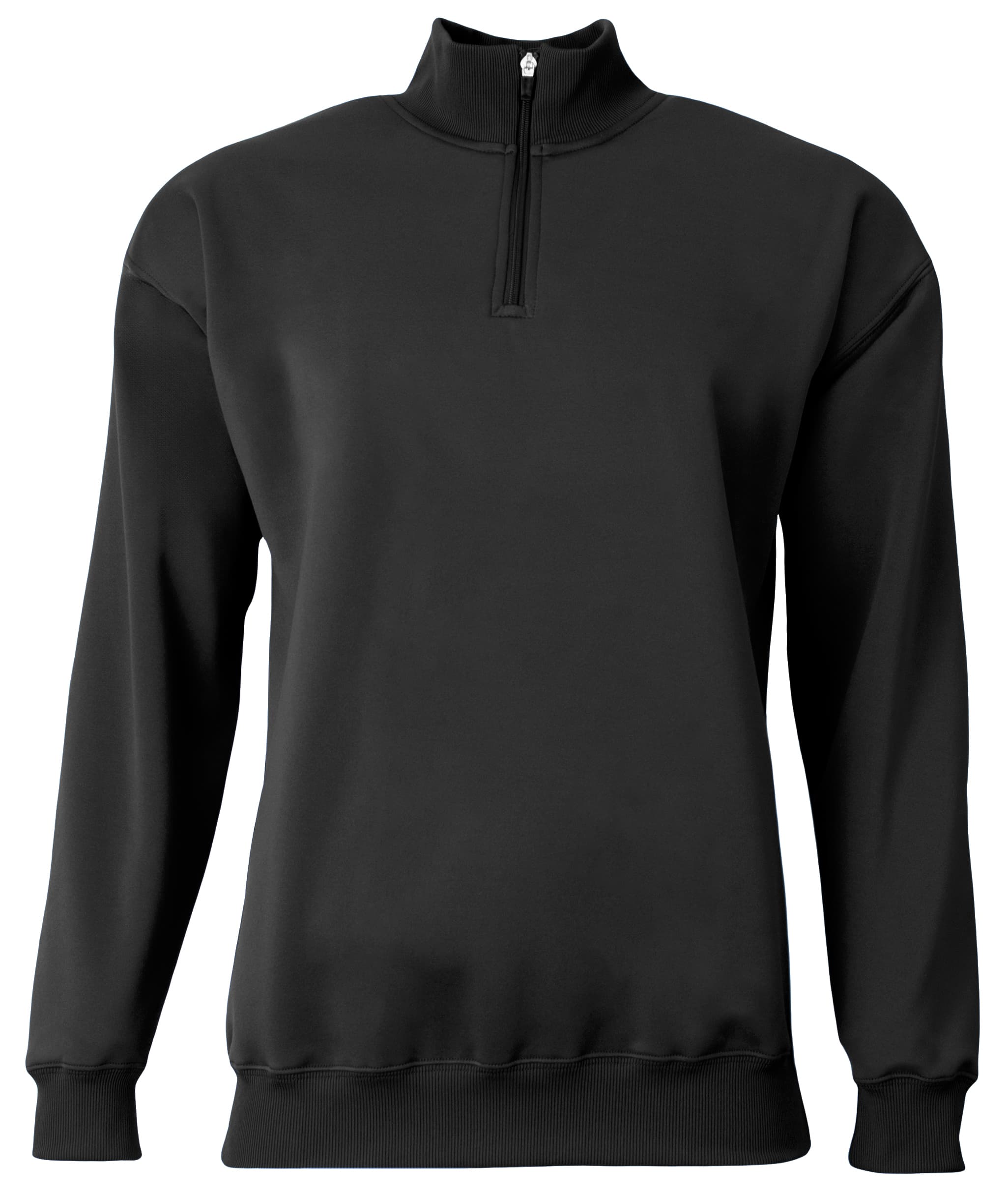 A4 Youth Sprint Fleece Quarter Zip - BLACK - front
