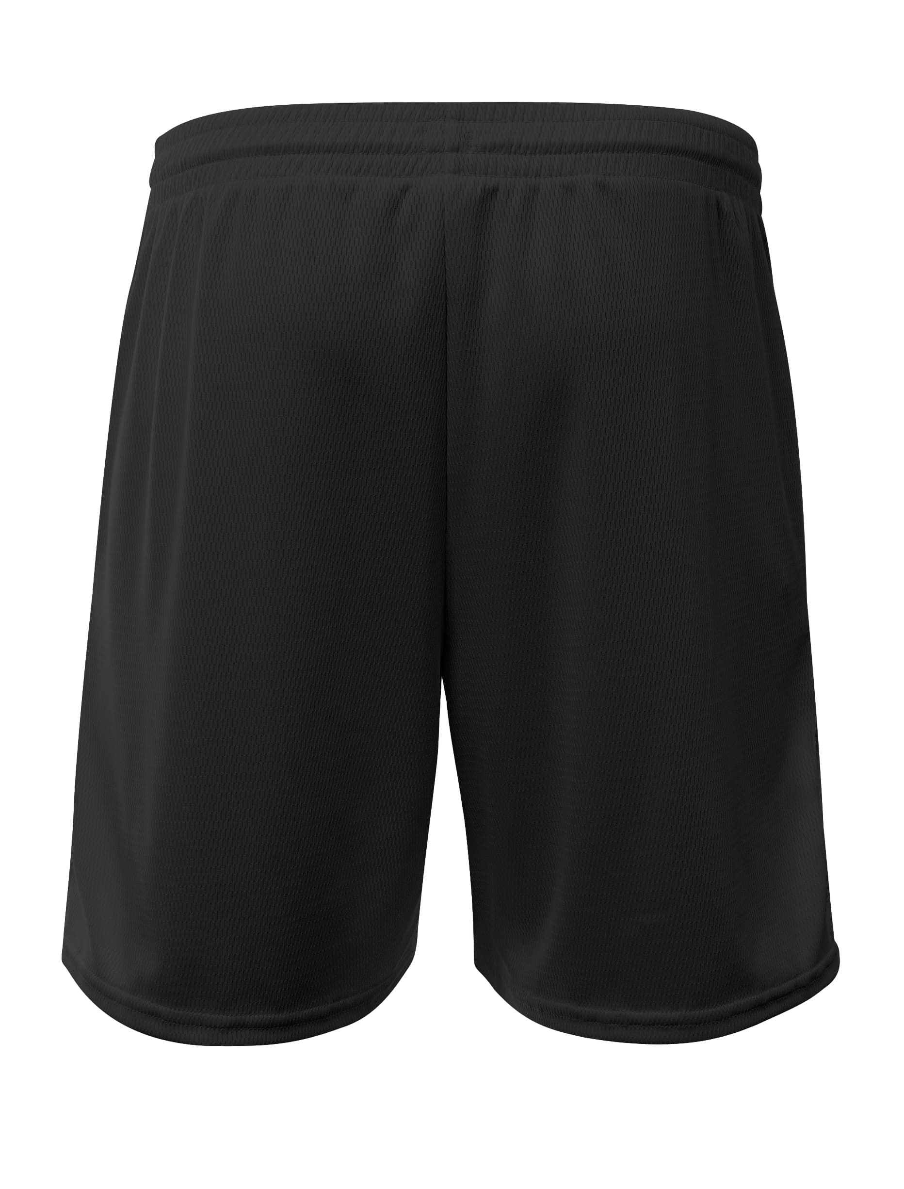 A4 Youth Flatback Mesh Short with Pocket - BLACK - back