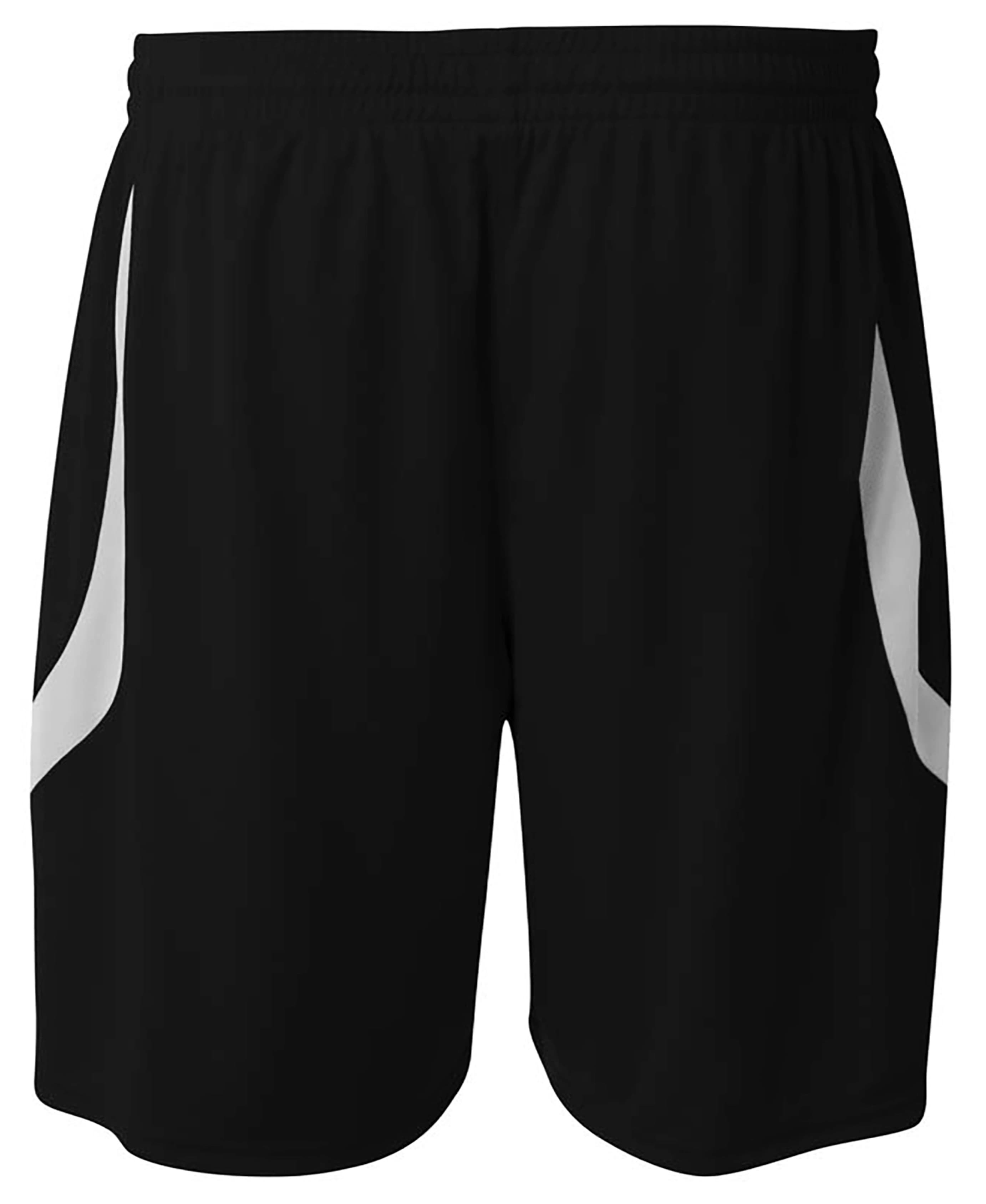 A4 6" Youth Double Double Rweversible Short - BLACK/WHITE - back