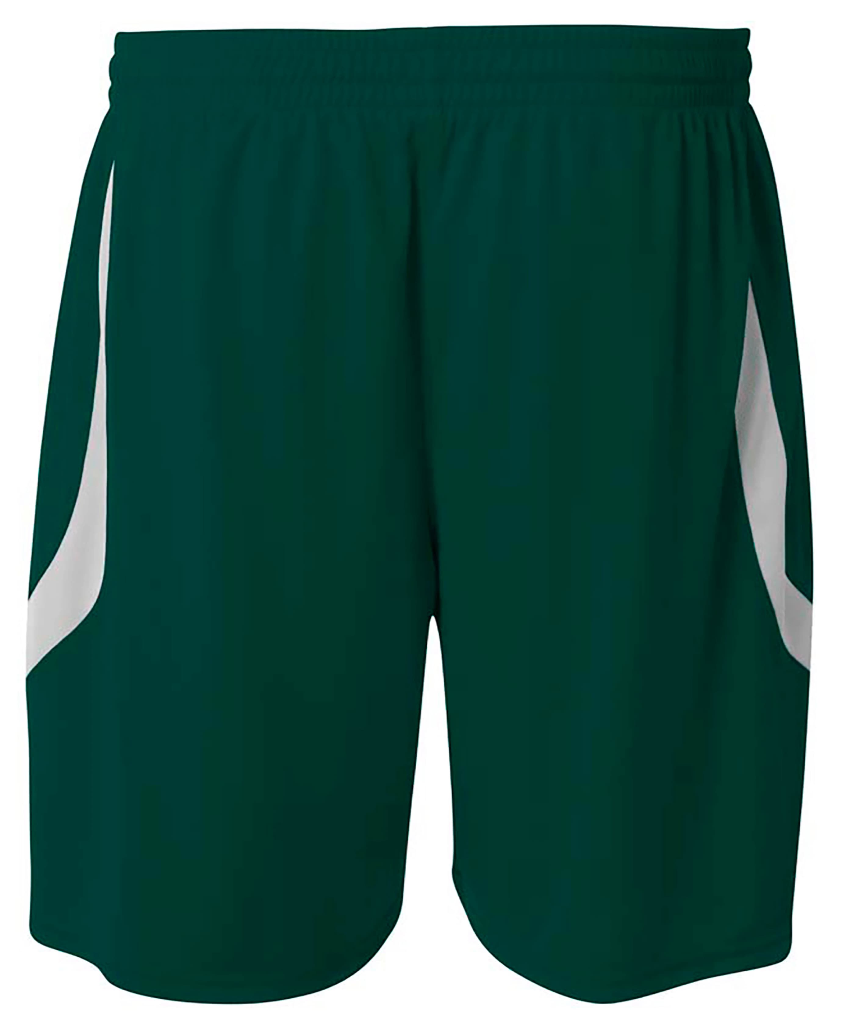 A4 6" Youth Double Double Rweversible Short - FOREST/WHITE - back
