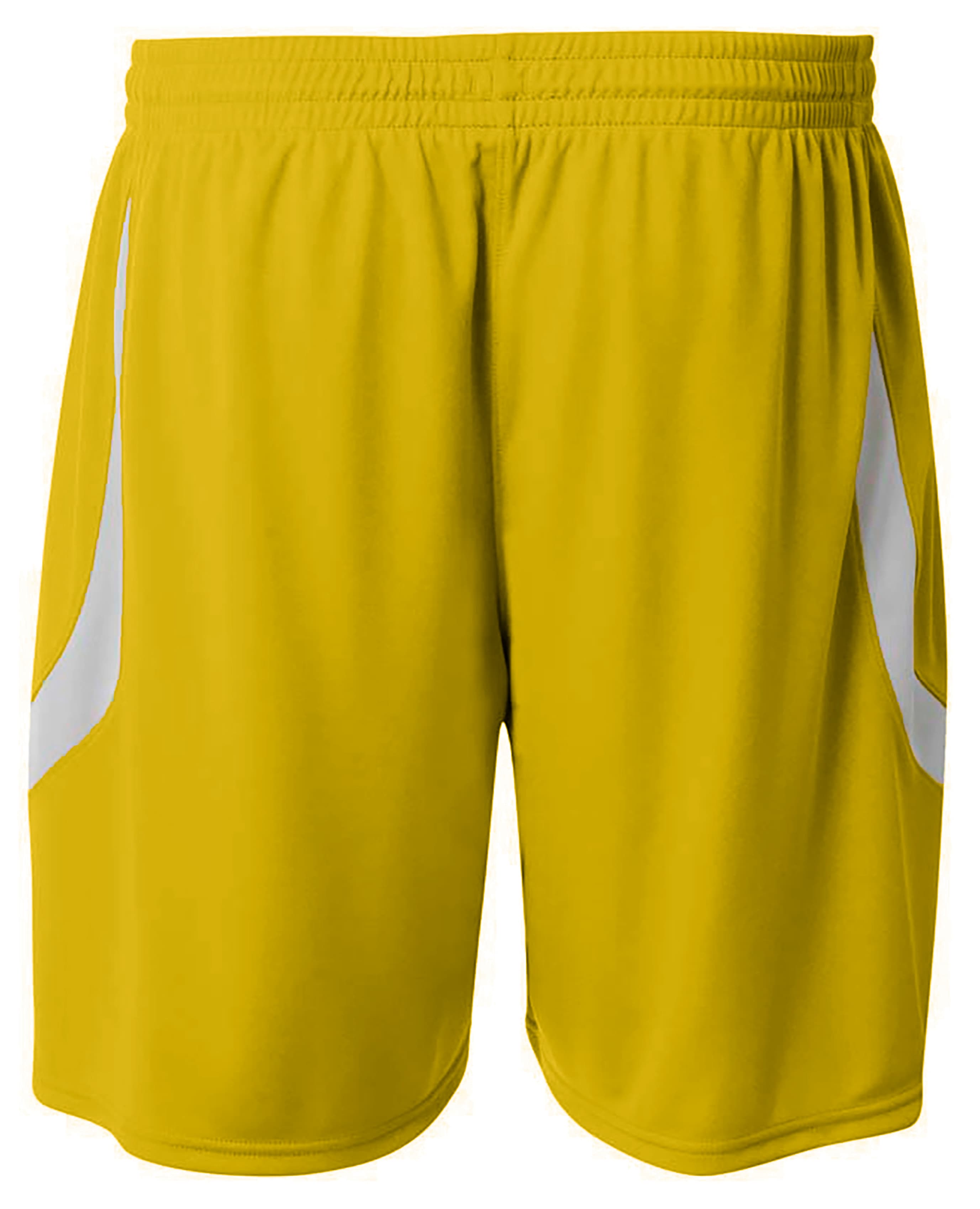 A4 6" Youth Double Double Rweversible Short - GOLD/WHITE - back