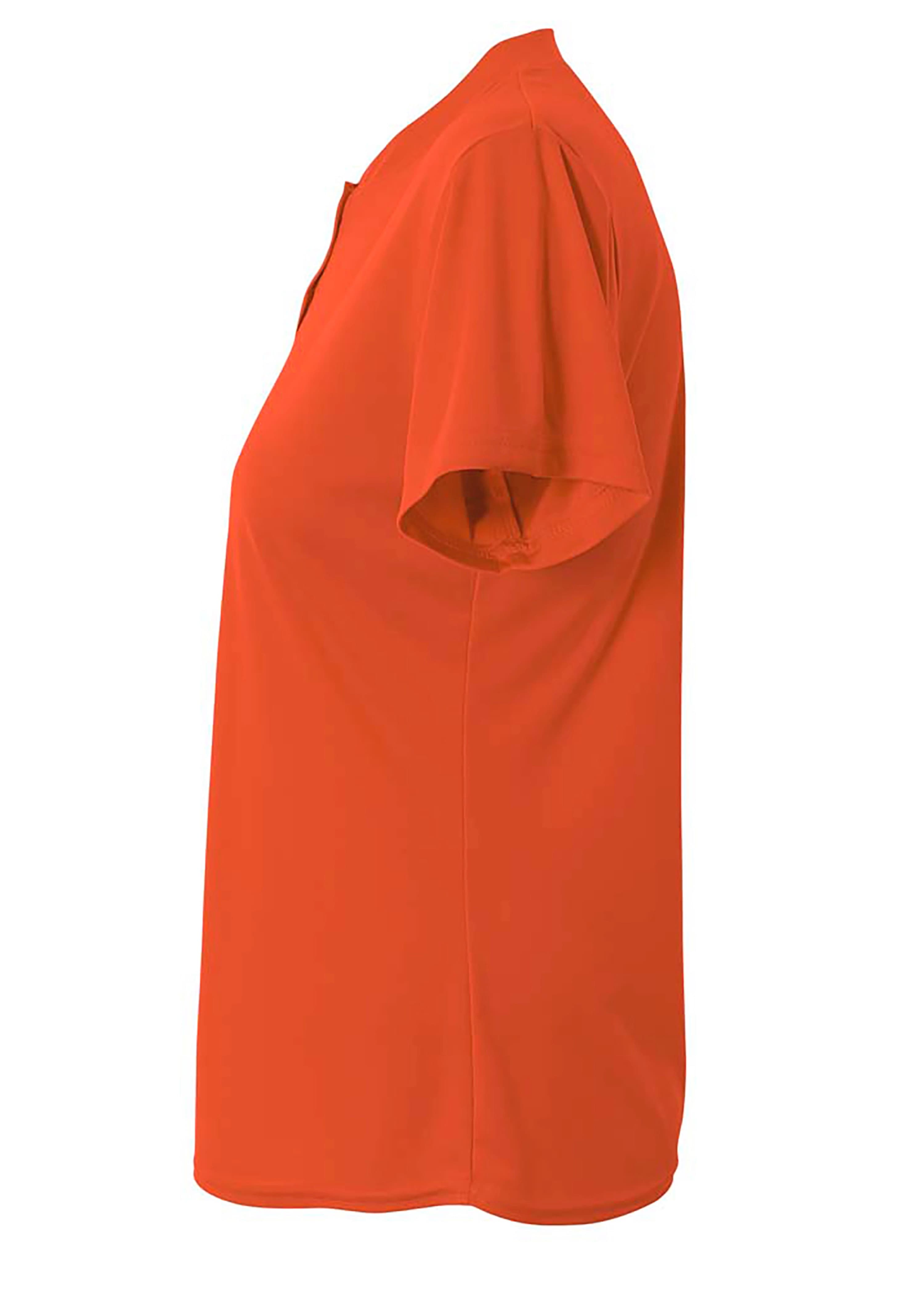A4 Tek 2-Button Henley - ATHLETIC ORANGE - side