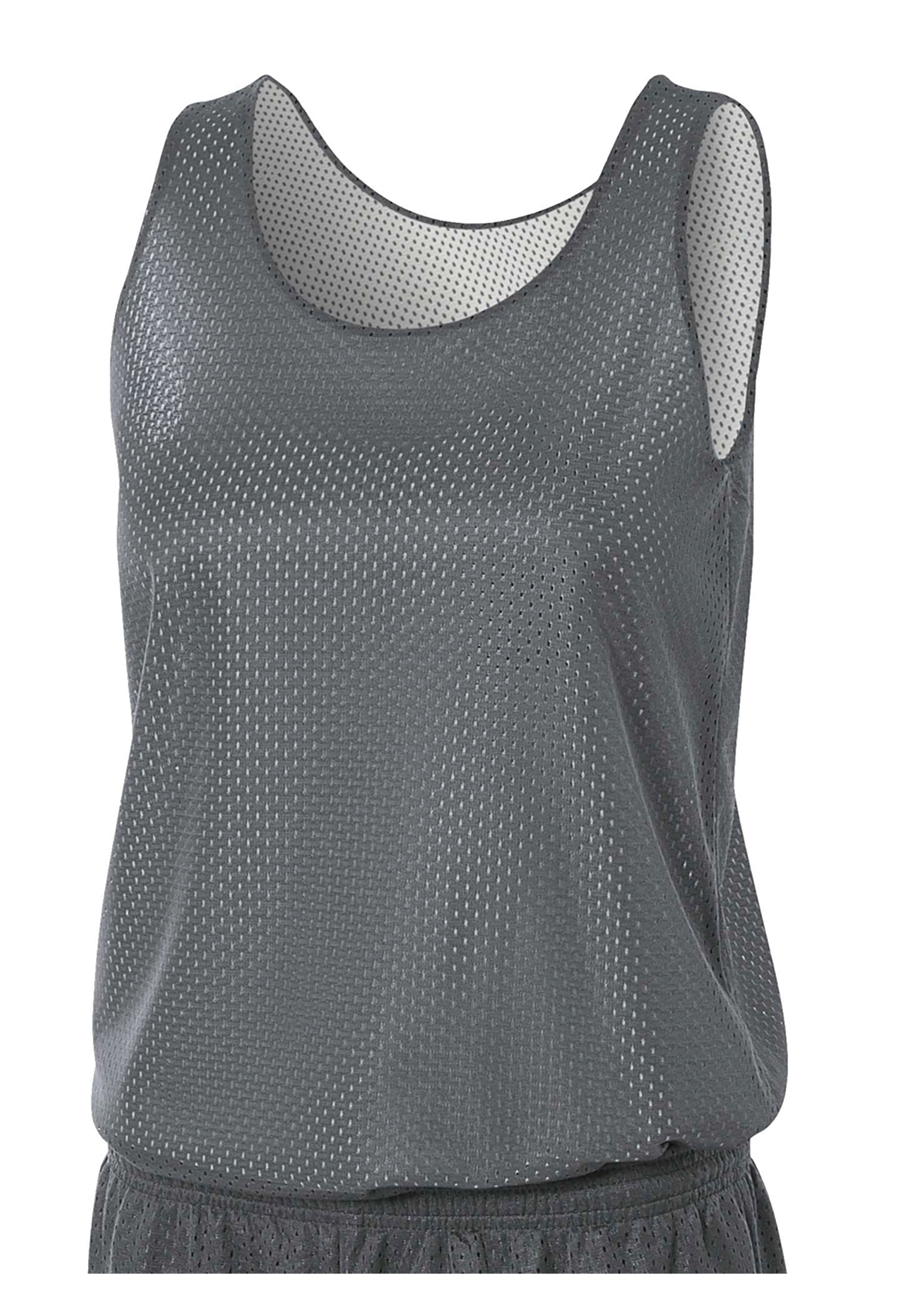 A4 Reversible Mesh Tank - GRAPHITE/WHITE - front
