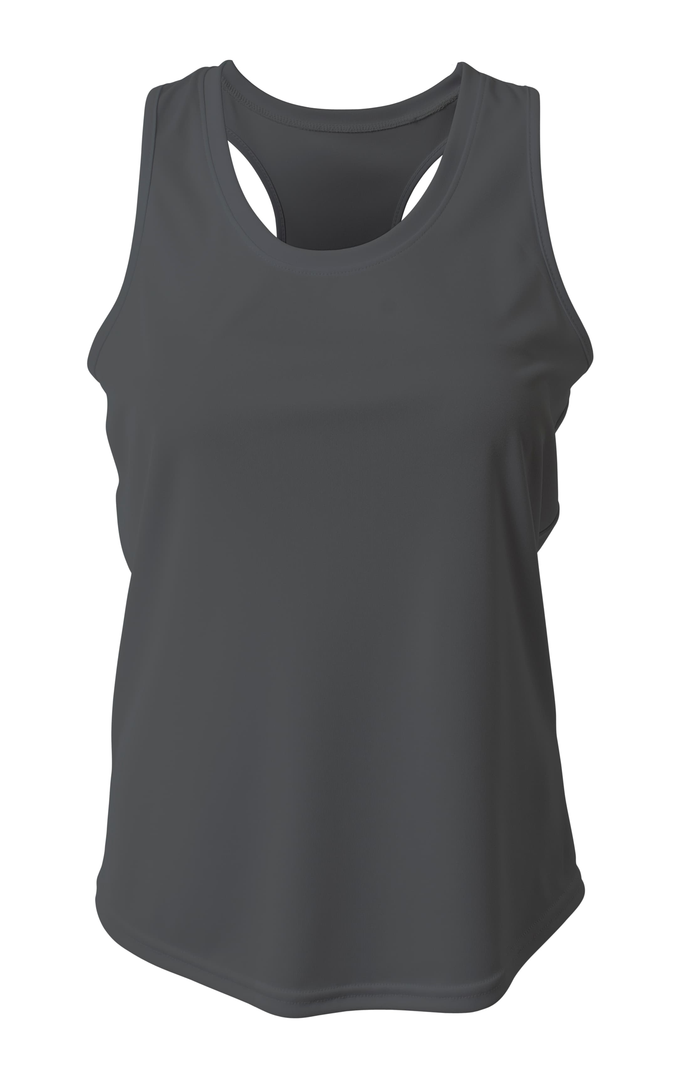 A4 Athletic Racerback Tank - GRAPHITE - front