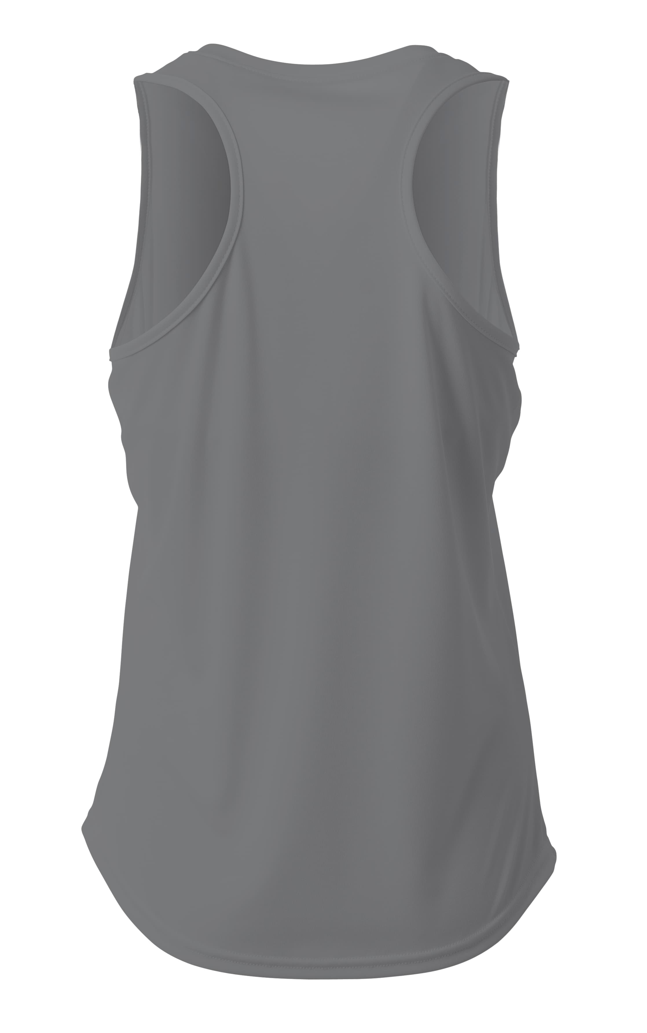 A4 Athletic Racerback Tank - GRAPHITE - back